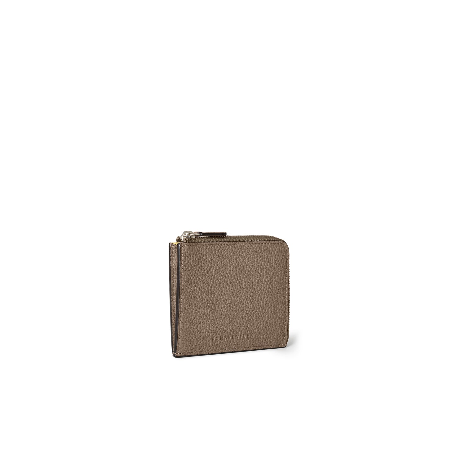 L-Zip Wallet Shrink Leather (Etoupe × Yellow)