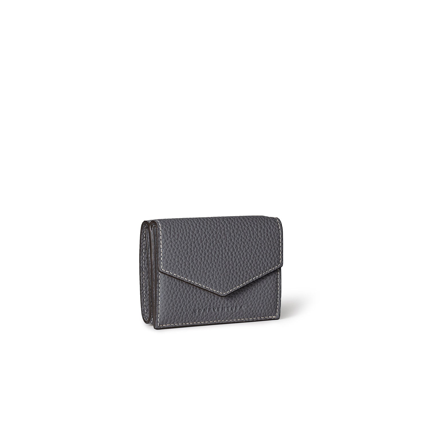 Small Wallet All Bottalato Leather (Charcoal Gray)