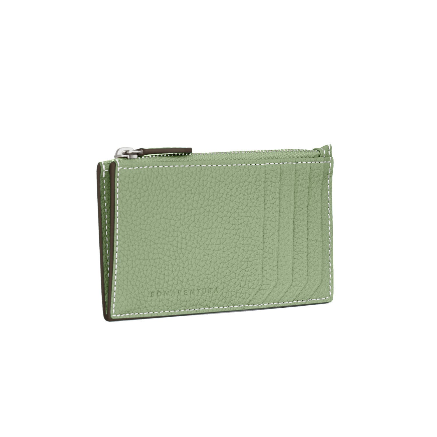 Mini Zip Wallet Shrink Leather (Atmos Green)