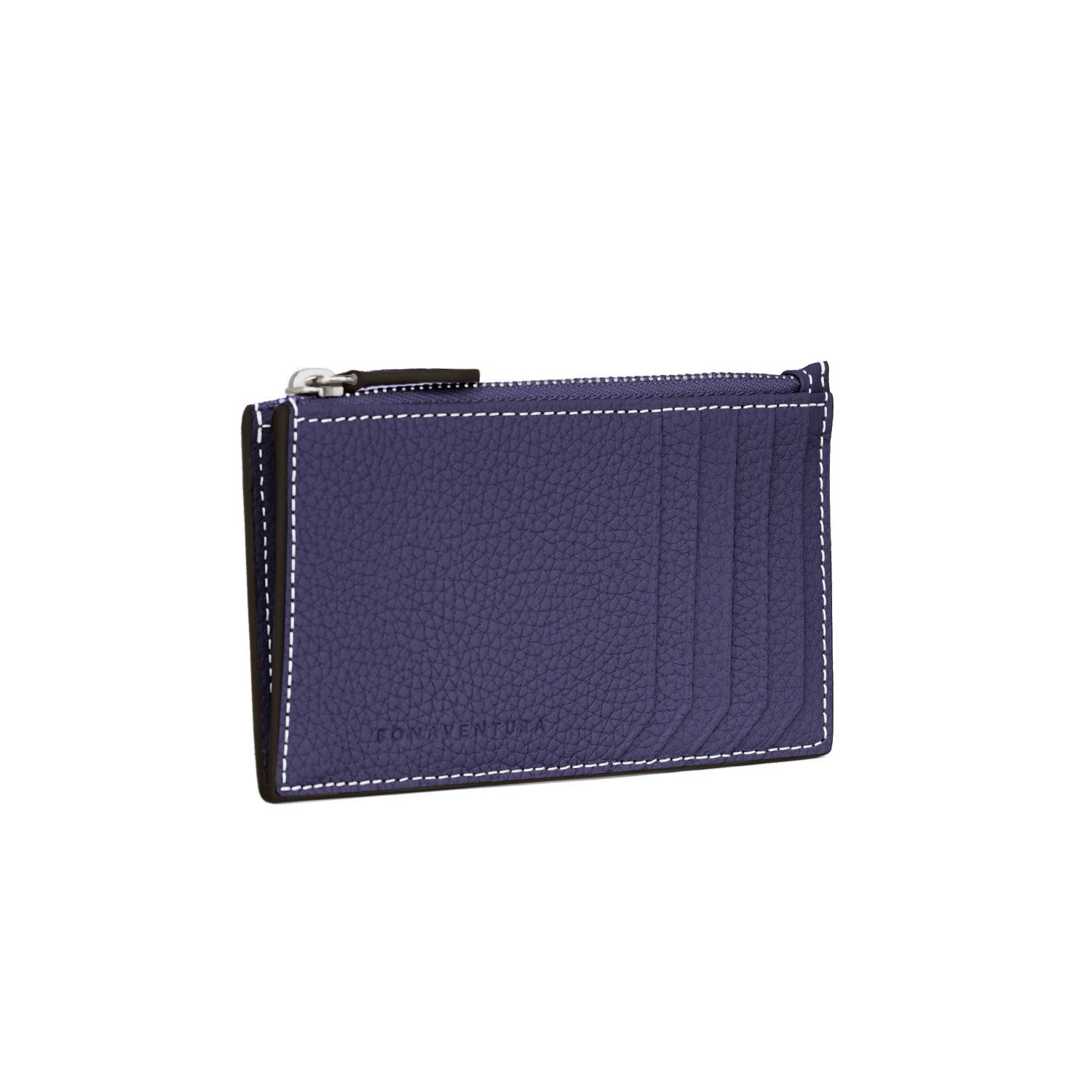 Mini Zip Wallet Shrink Leather (Indigo Blue)