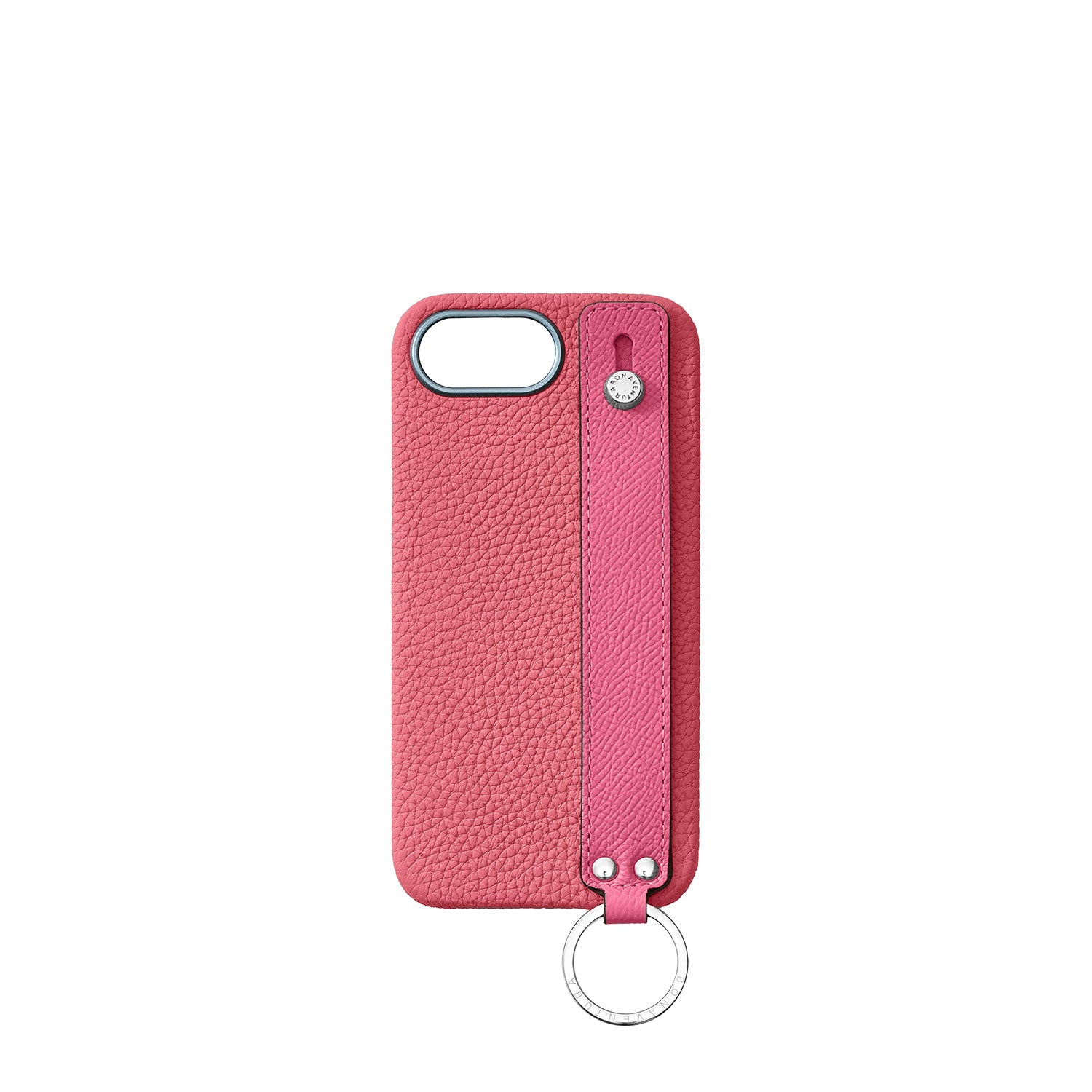 iPhone 16e Back Cover Case with Handle Shrink Leather (Azalee Pink × Fuchsia Pink)
