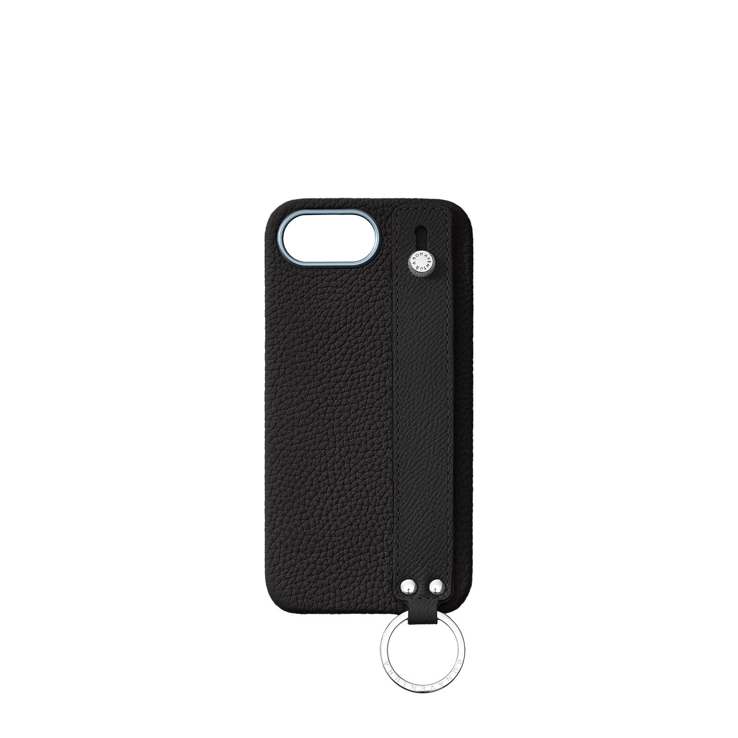 iPhone 16e Back Cover Case with Handle Shrink Leather (Black)