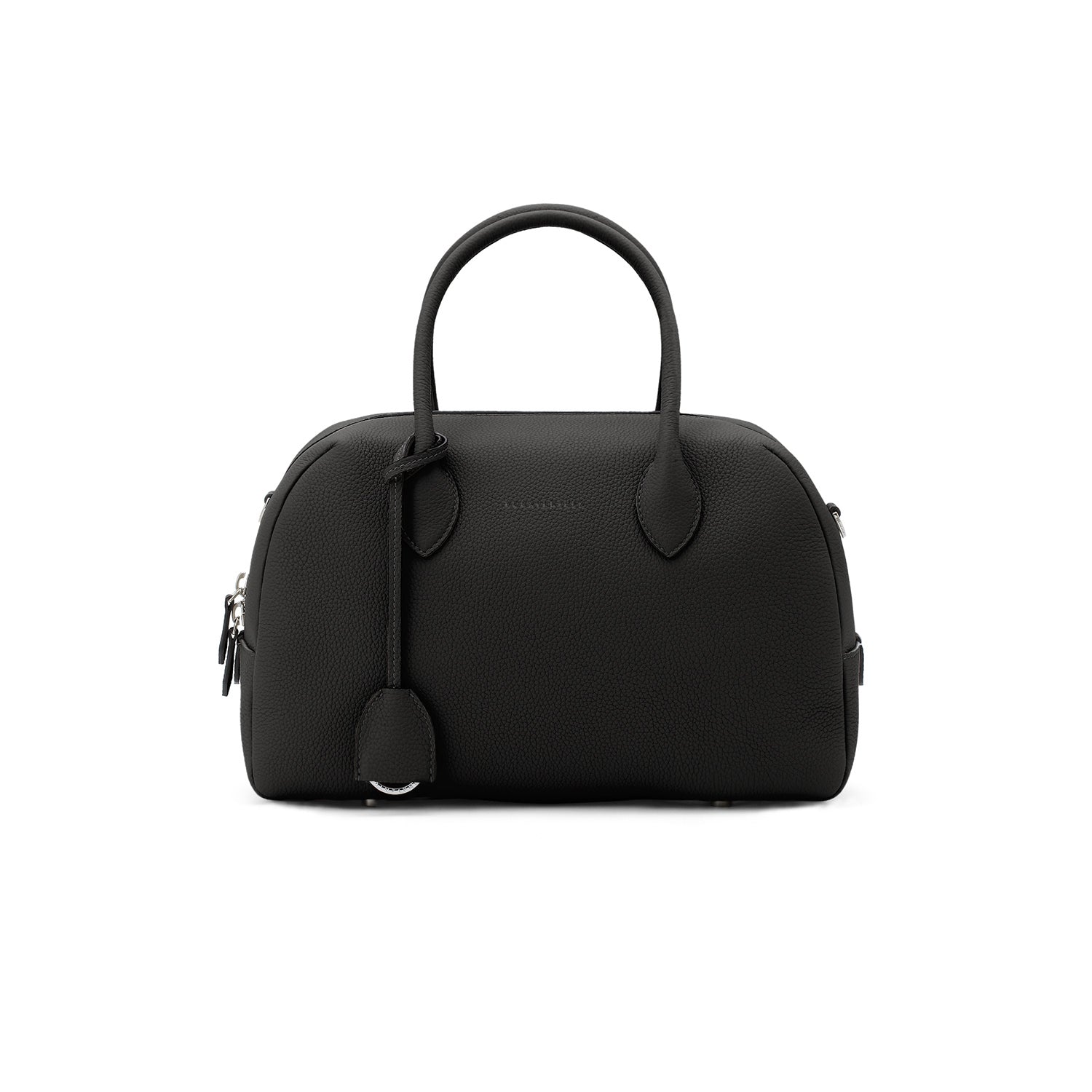 Ava Boston Bag Shrink Leather (Black - Small)