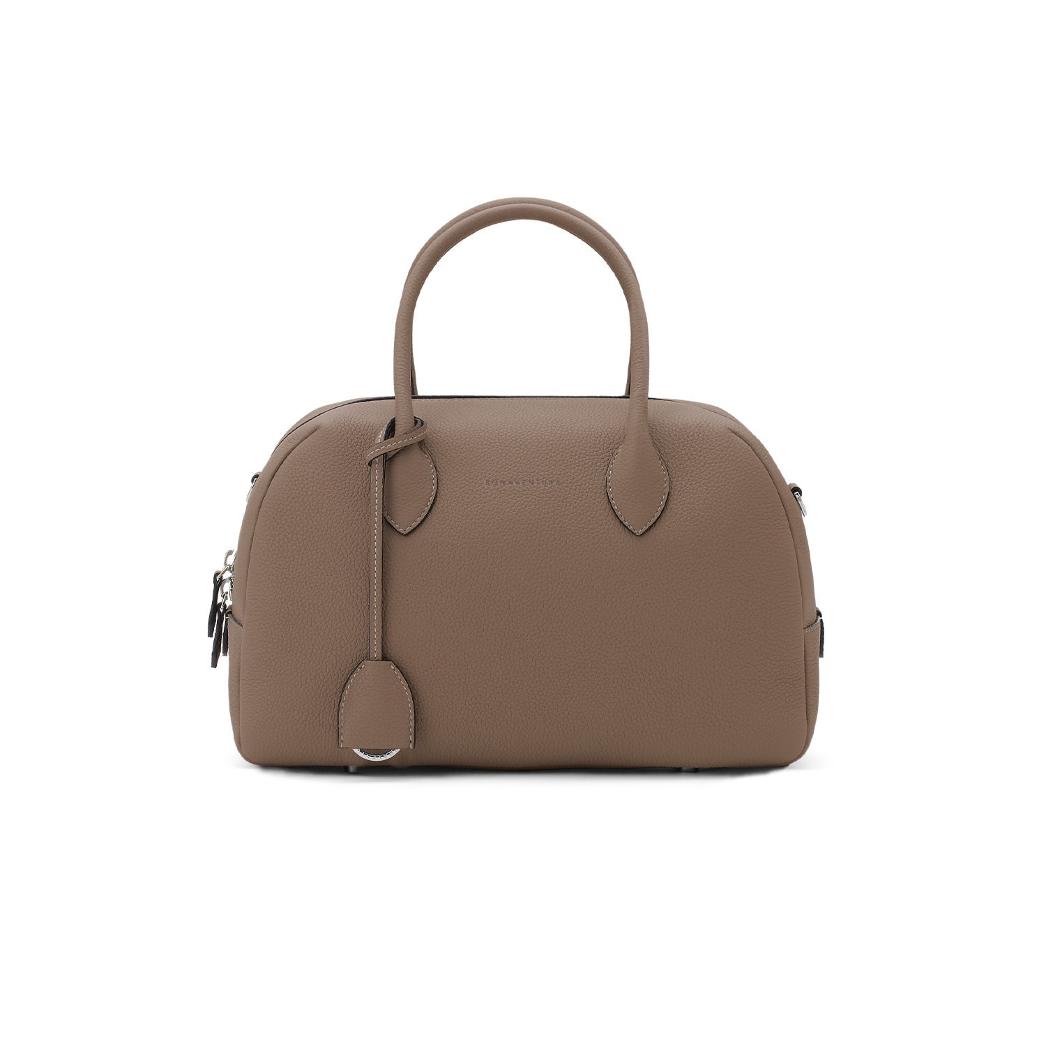 Ava Boston Bag Shrink Leather (Etoupe - Small)