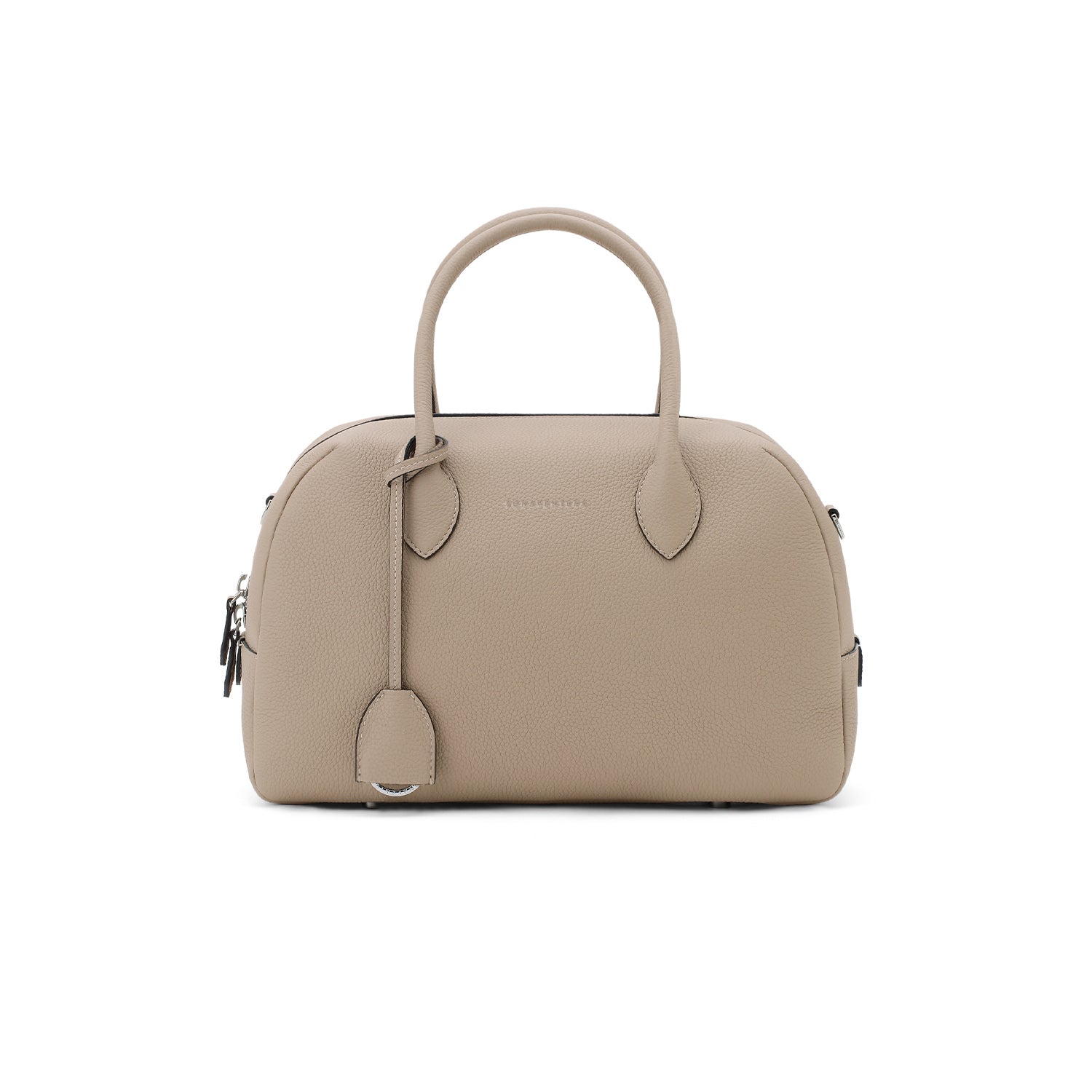 Ava Boston Bag Shrink Leather (Greige - Small)