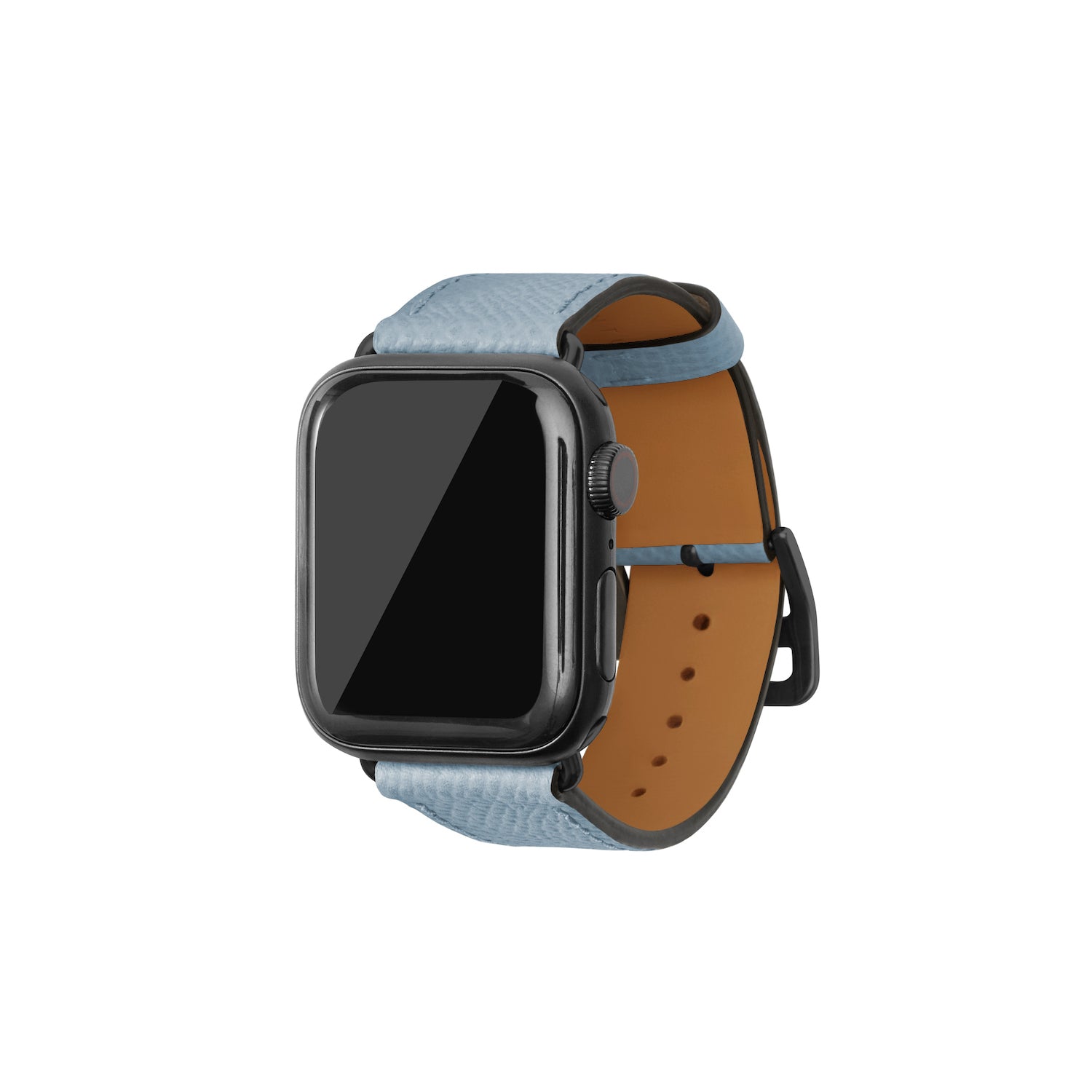 Apple Watch Band Nobile Leather (Black Adapter) (Blue Lin - 38mm/40mm/41mm/42mm - M / L)