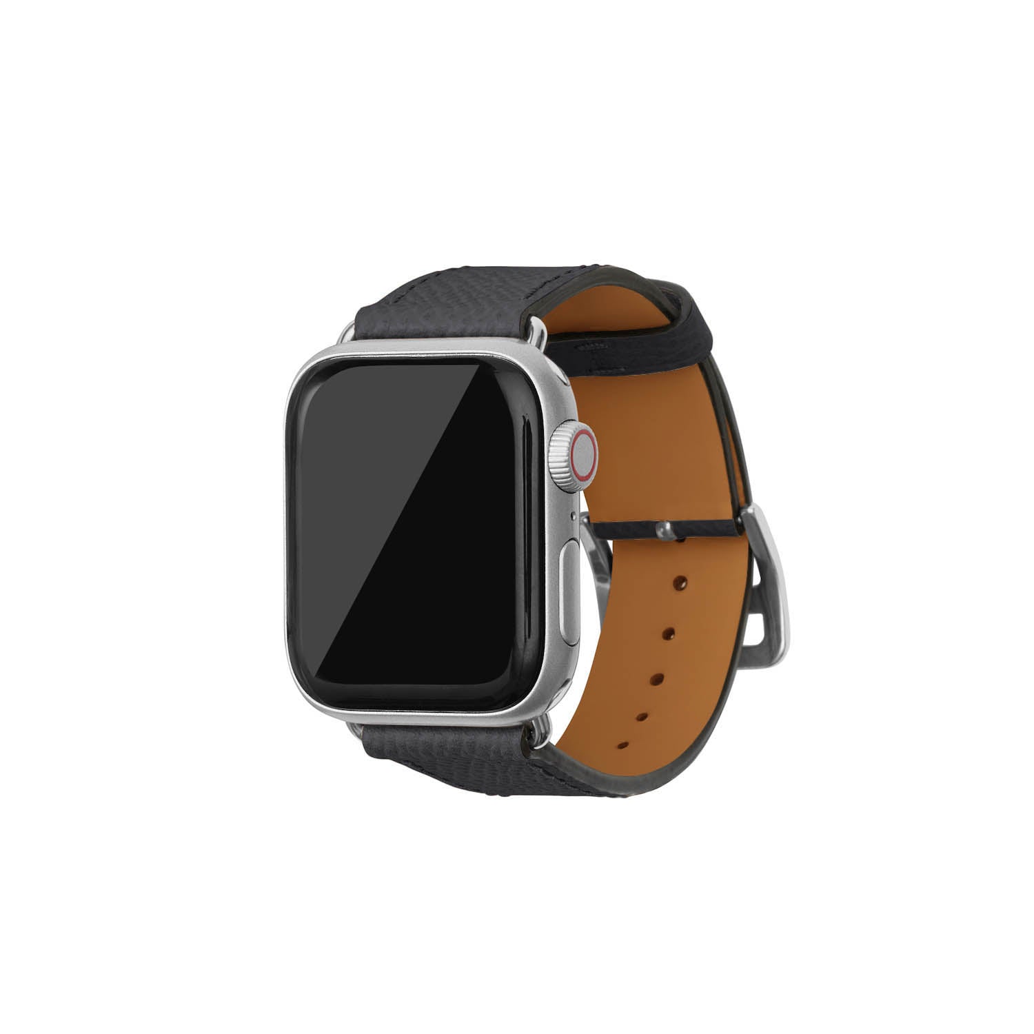Apple Watch Band Nobile Leather (Silver Adapter - Charcoal Gray - 38mm/40mm/41mm/42mm - M / L)