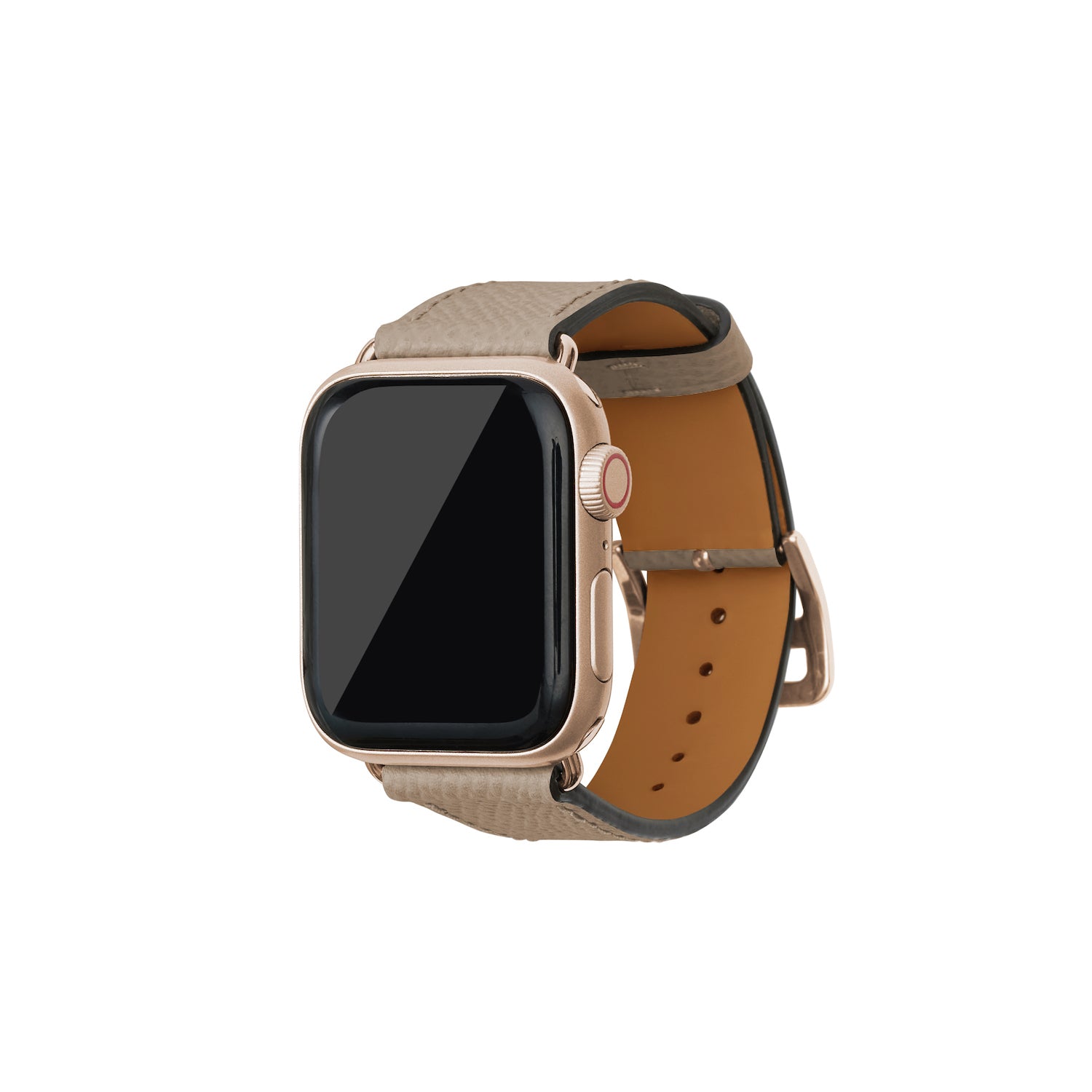 Apple Watch Band Nobile Leather (Gold Adapter) (Greige - 38mm/40mm/41mm/42mm - S / M)