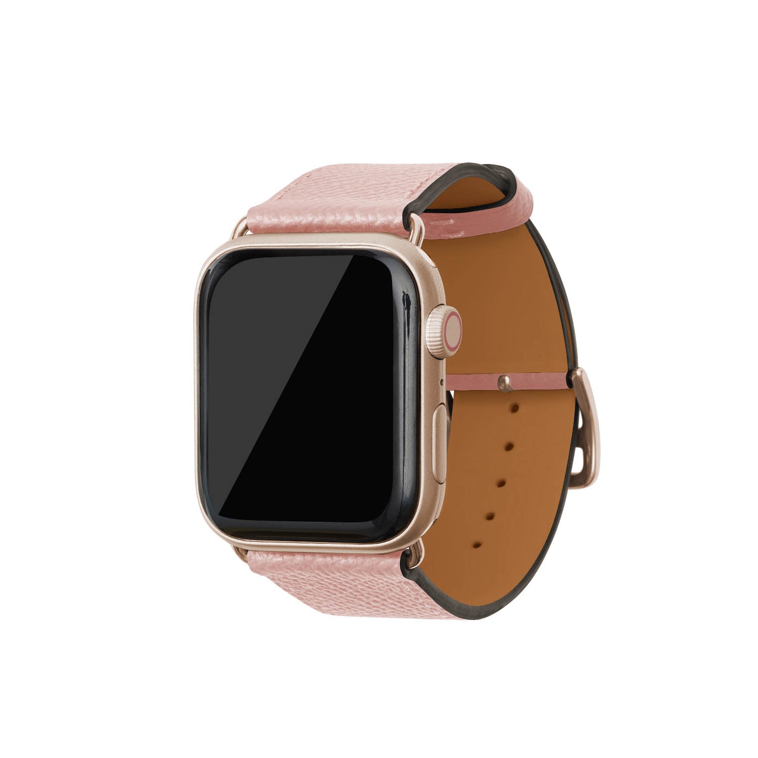 Apple Watch Band Nobile Leather (Gold Adapter) (Shell Pink - 44mm/45mm/46mm/49mm - M / L)