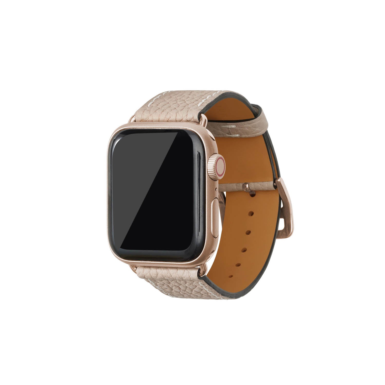Apple Watch Band Bottalato Leather (Gold Adapter) (Greige - 38mm/40mm/41mm/42mm - M / L)