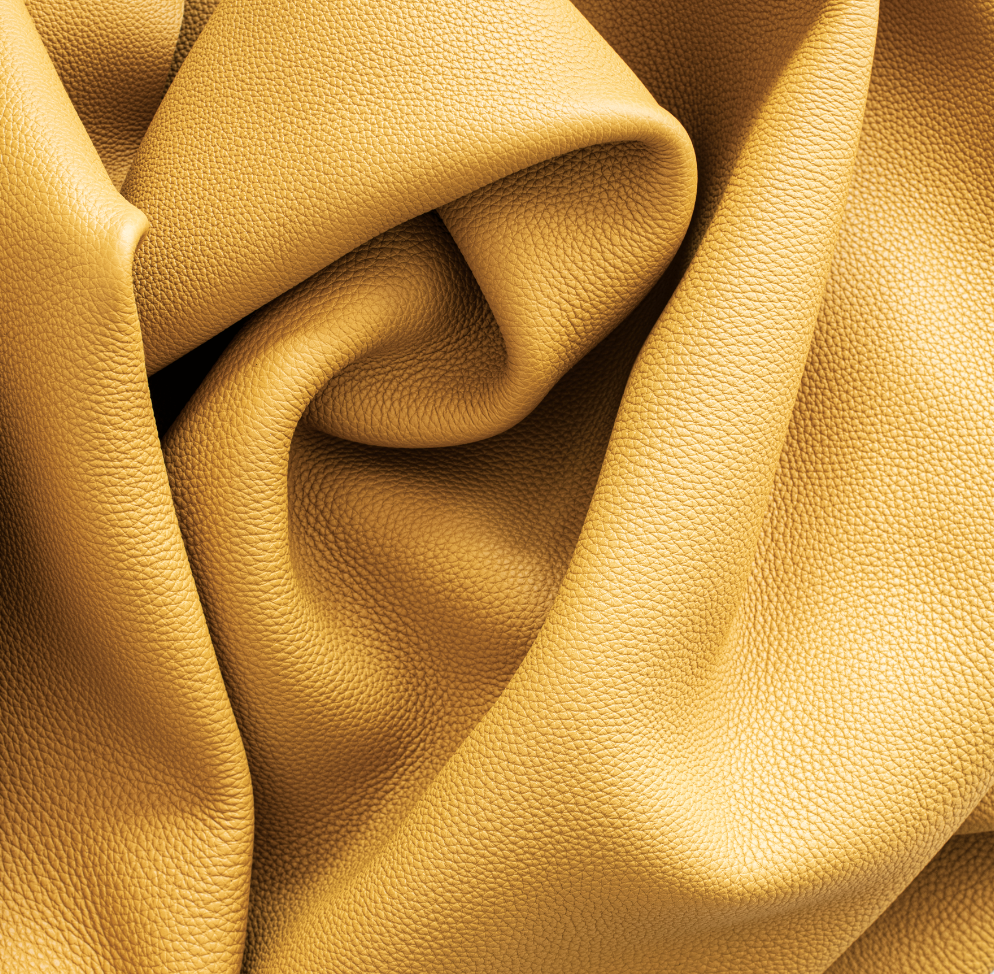 Close-up of high-quality Fjord leather.