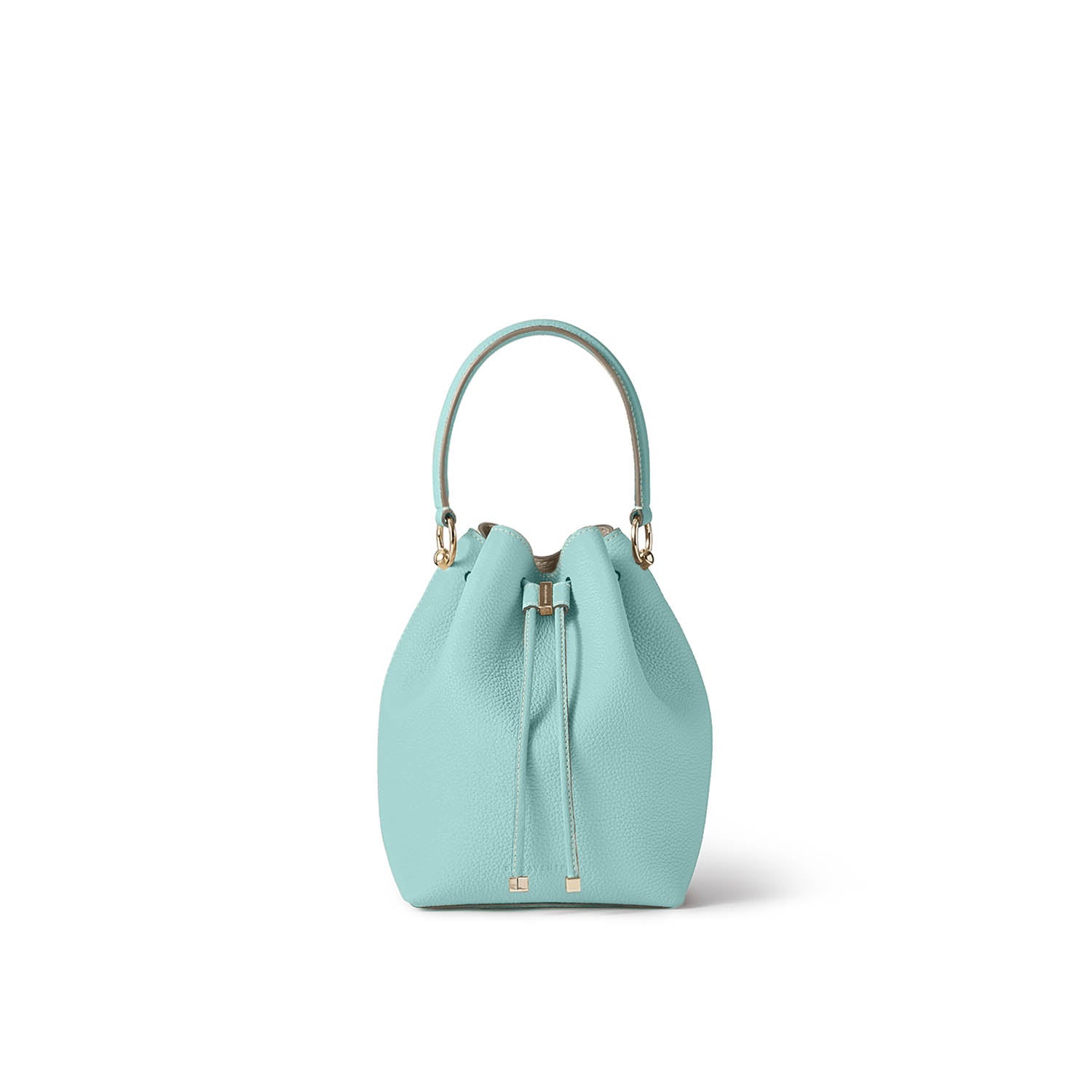 Angelica Bucket Bag Shrink Leather (Mare Blue × Greige (Etoupe edge paint))