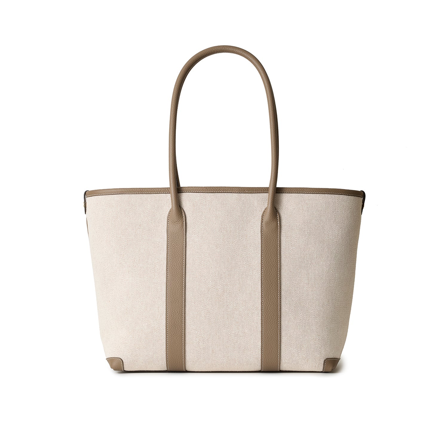 Vita Canvas Tote Bag (Beige × Etoupe - Large)