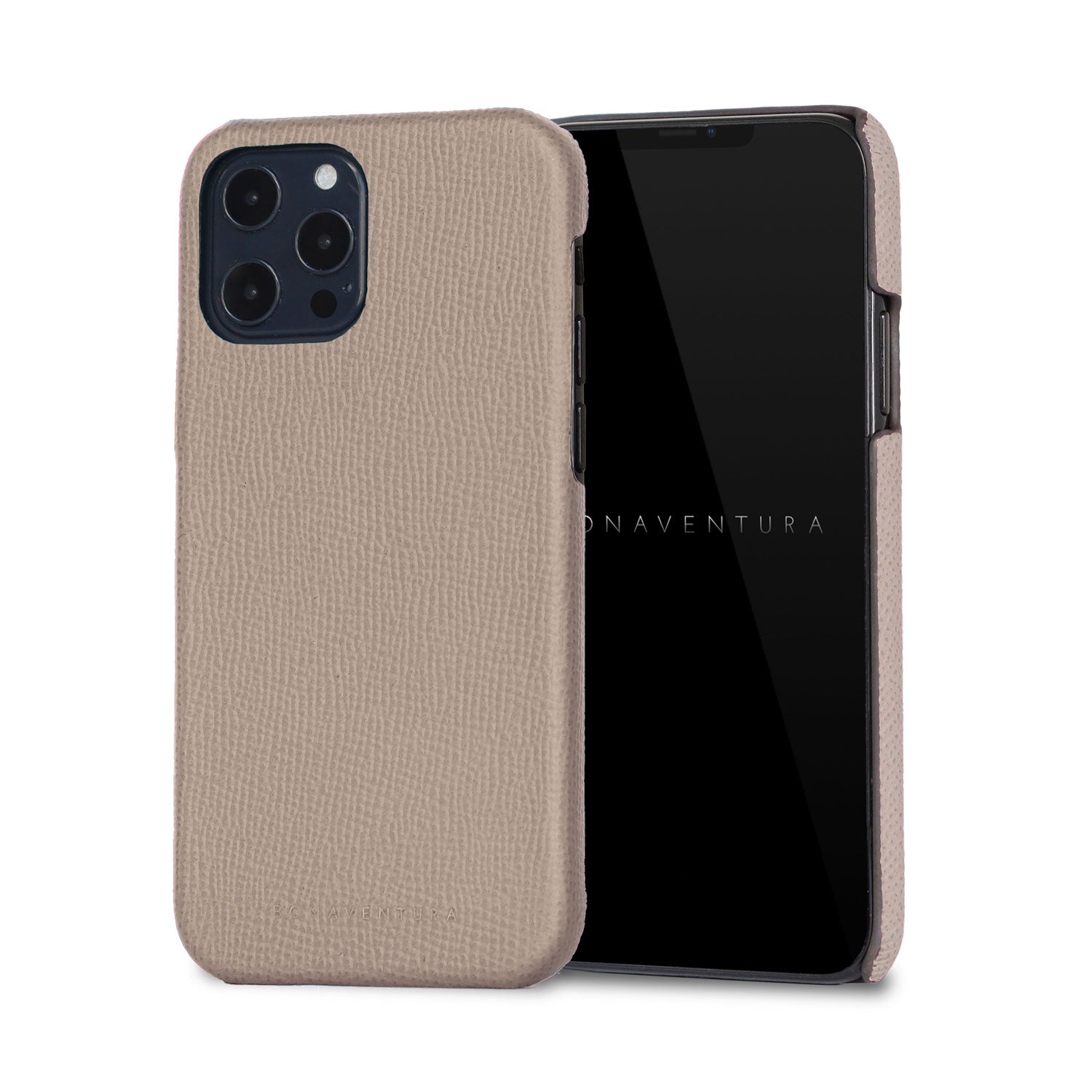 iPhone 12 / 12 Pro Back Cover Case Nobile Leather (Greige)