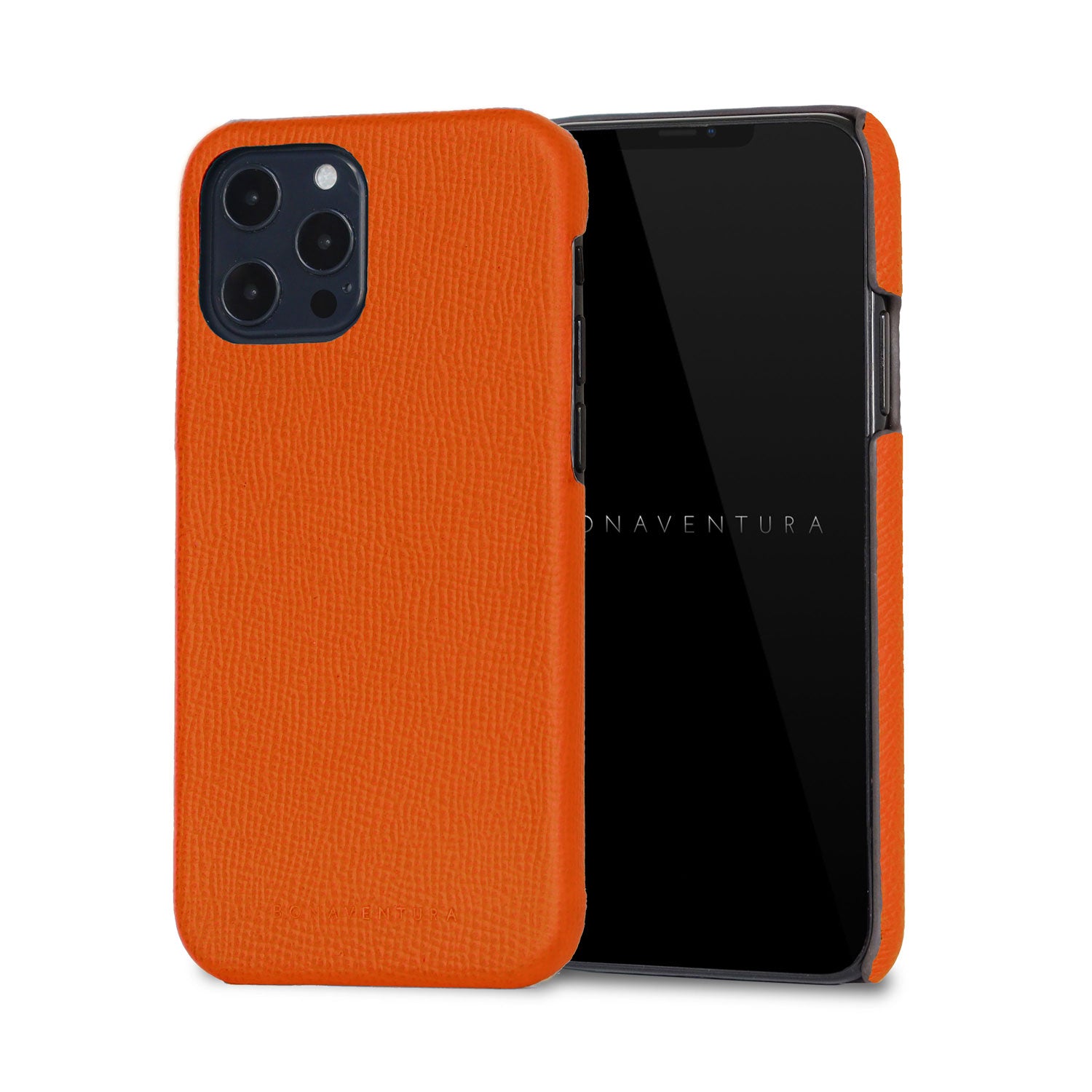 iPhone 12 Back Cover Case Nobile Leather (Orange)