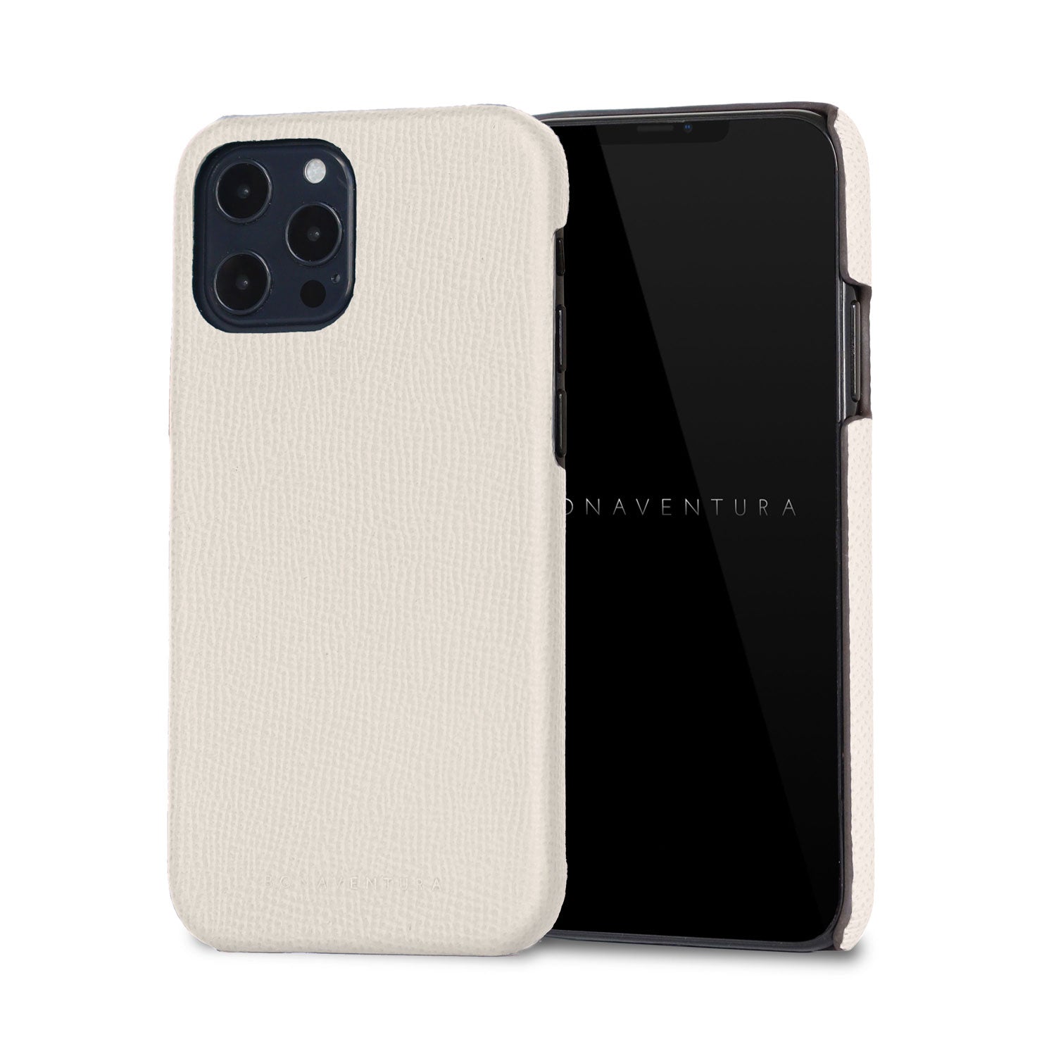 iPhone 12 Back Cover Case Nobile Leather (White)