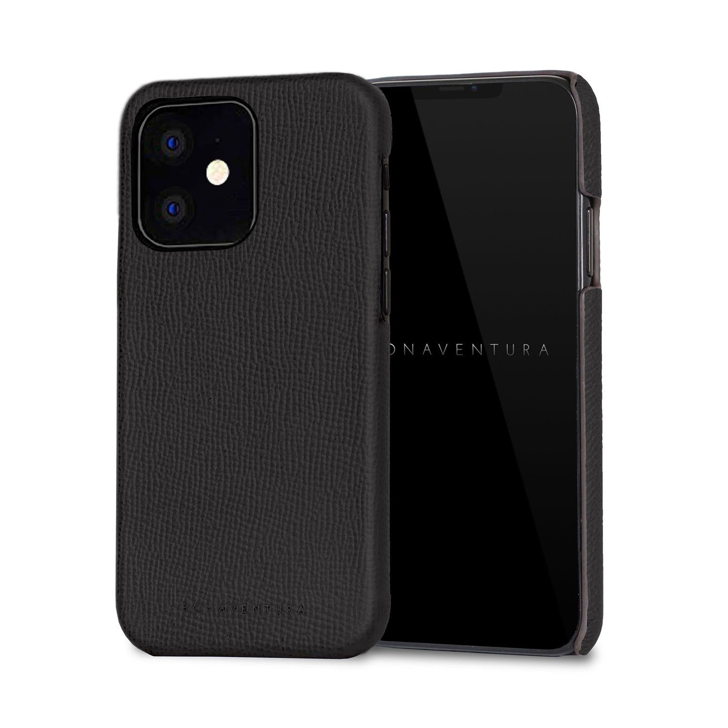 iPhone 12 mini Back Cover Case Nobile Leather (Black)