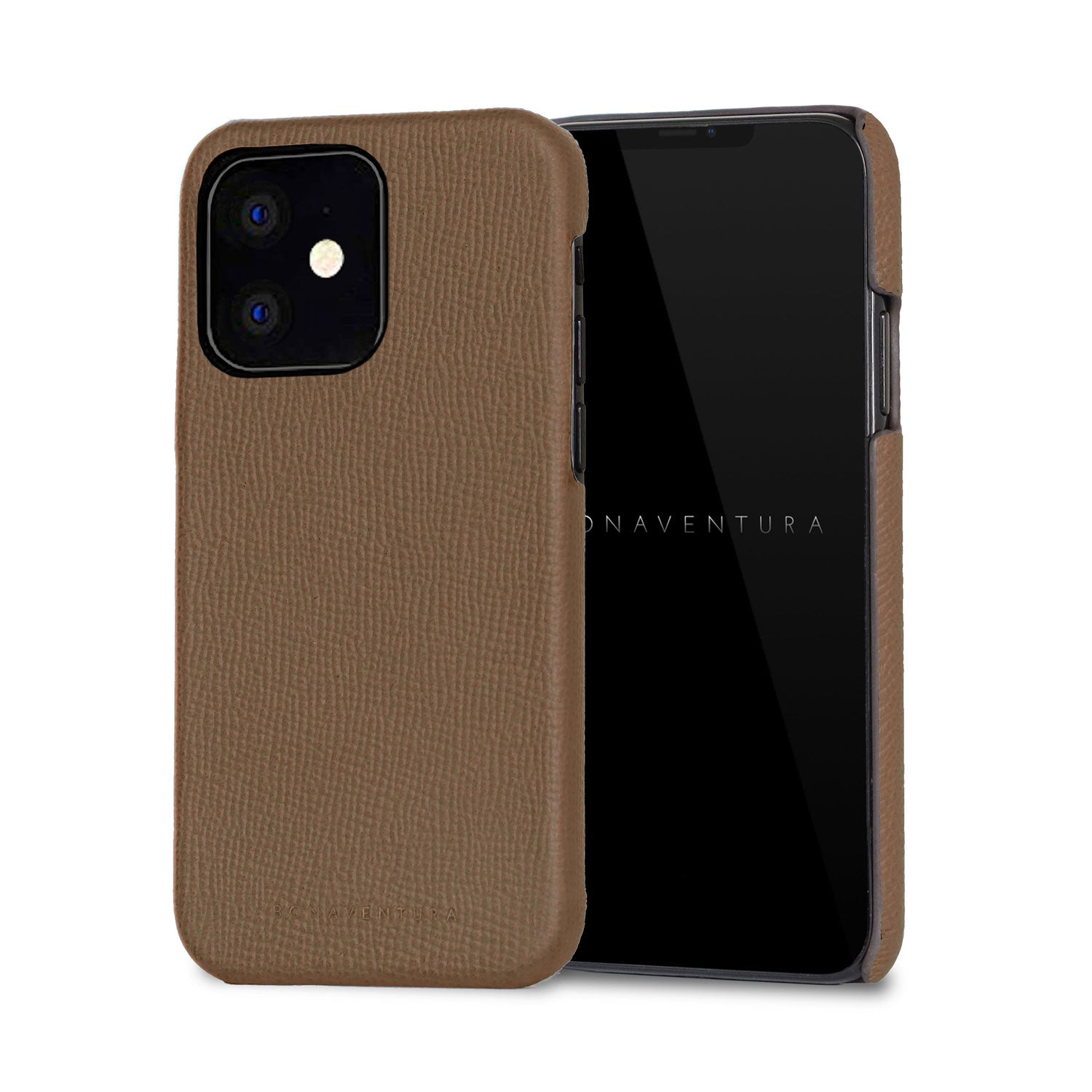 iPhone 12 mini Back Cover Case Nobile Leather (Etoupe)