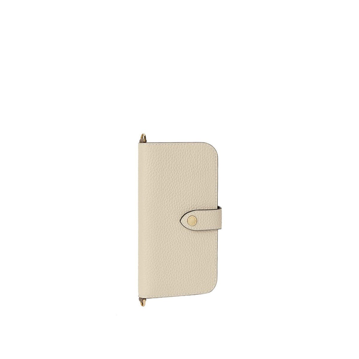 iPhone 18 Pro Belted Diary Case Shrink Leather (Ivory × Etoupe)