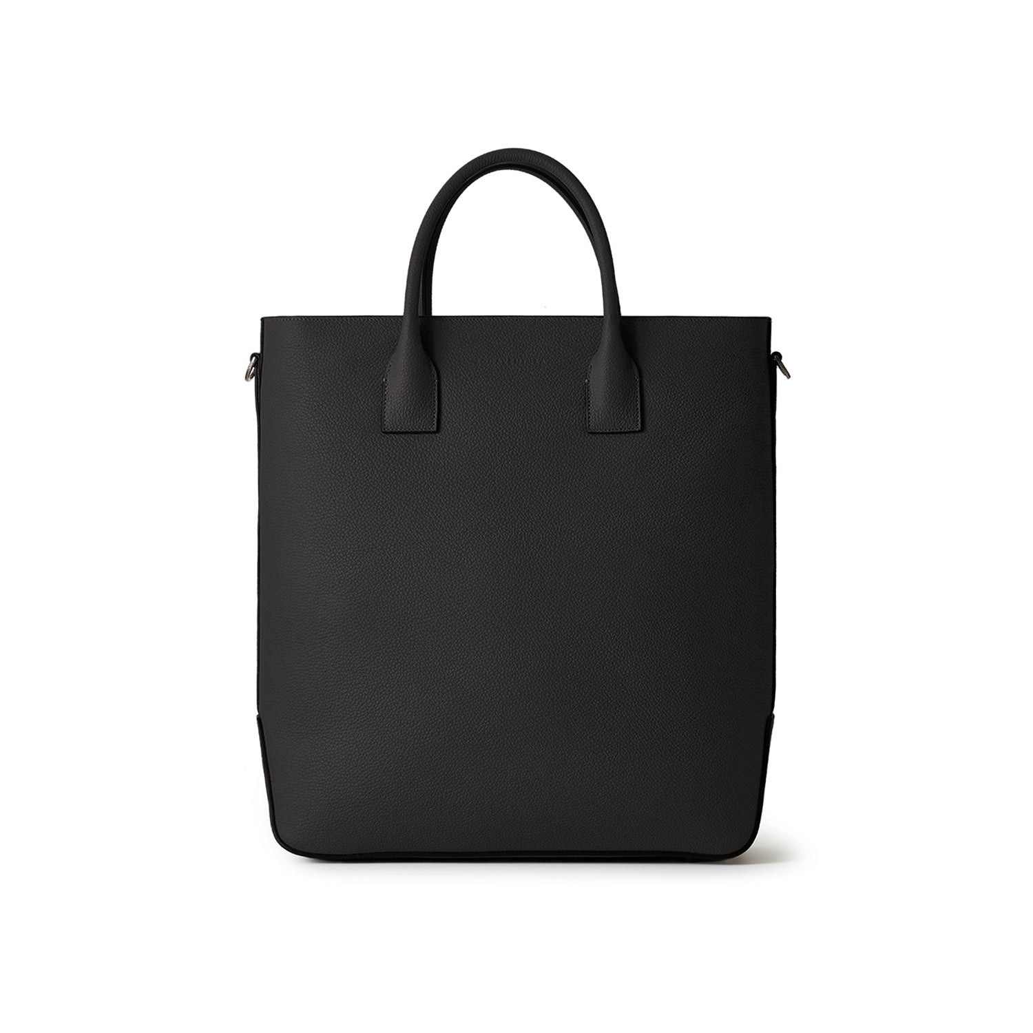 Filippo Vertical Tote Bag Shrink Leather (Black)