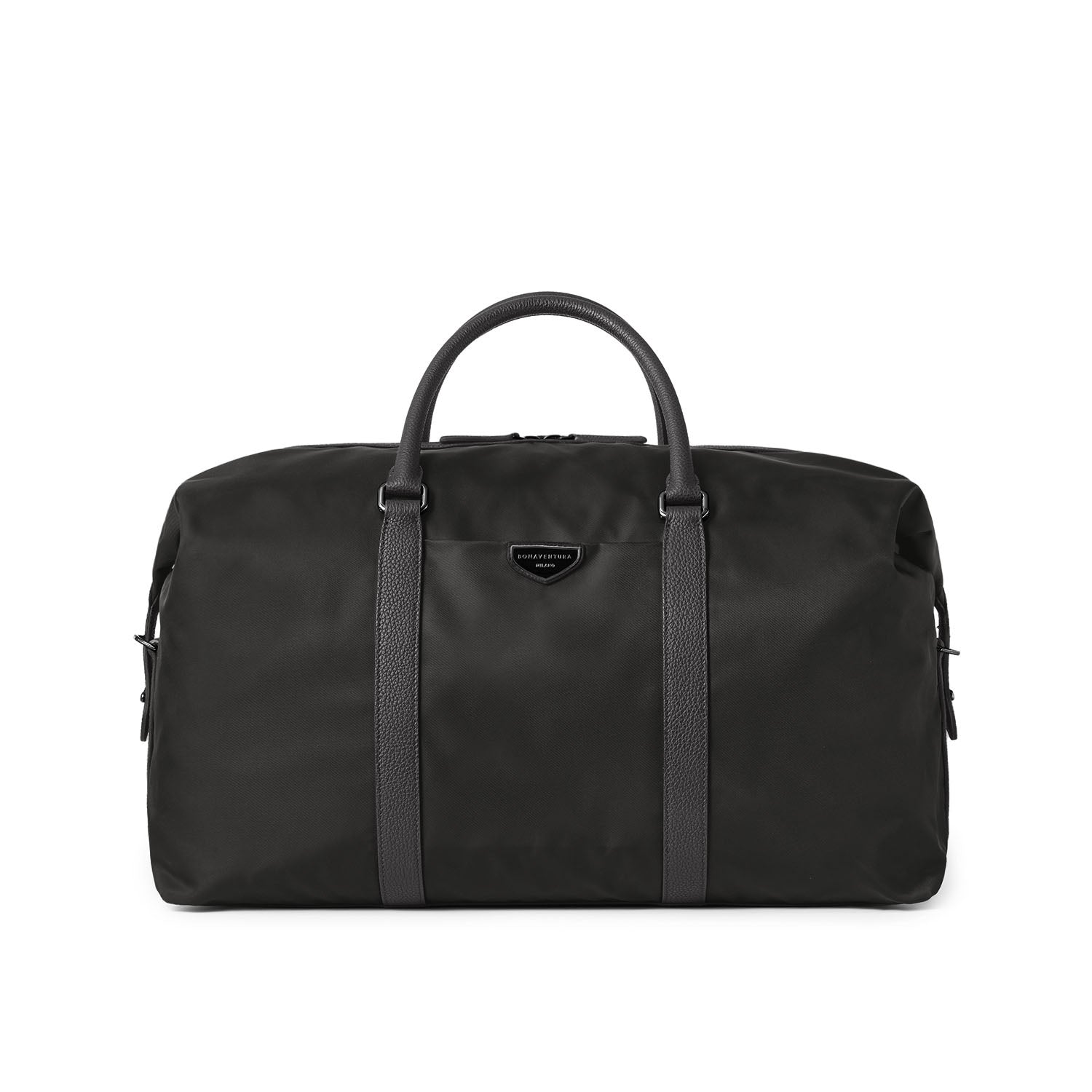 Celeste Boston Bag Nylon (Black × Sky Blue)