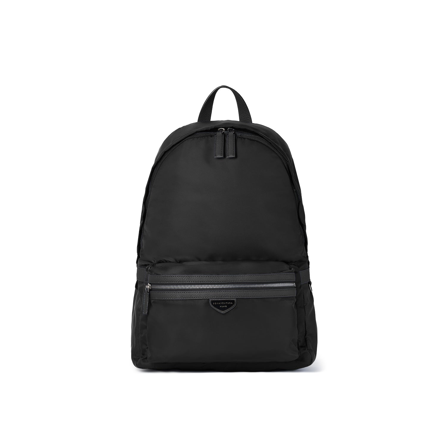 Celeste Backpack with Zip Nylon (Black × Sky Blue)
