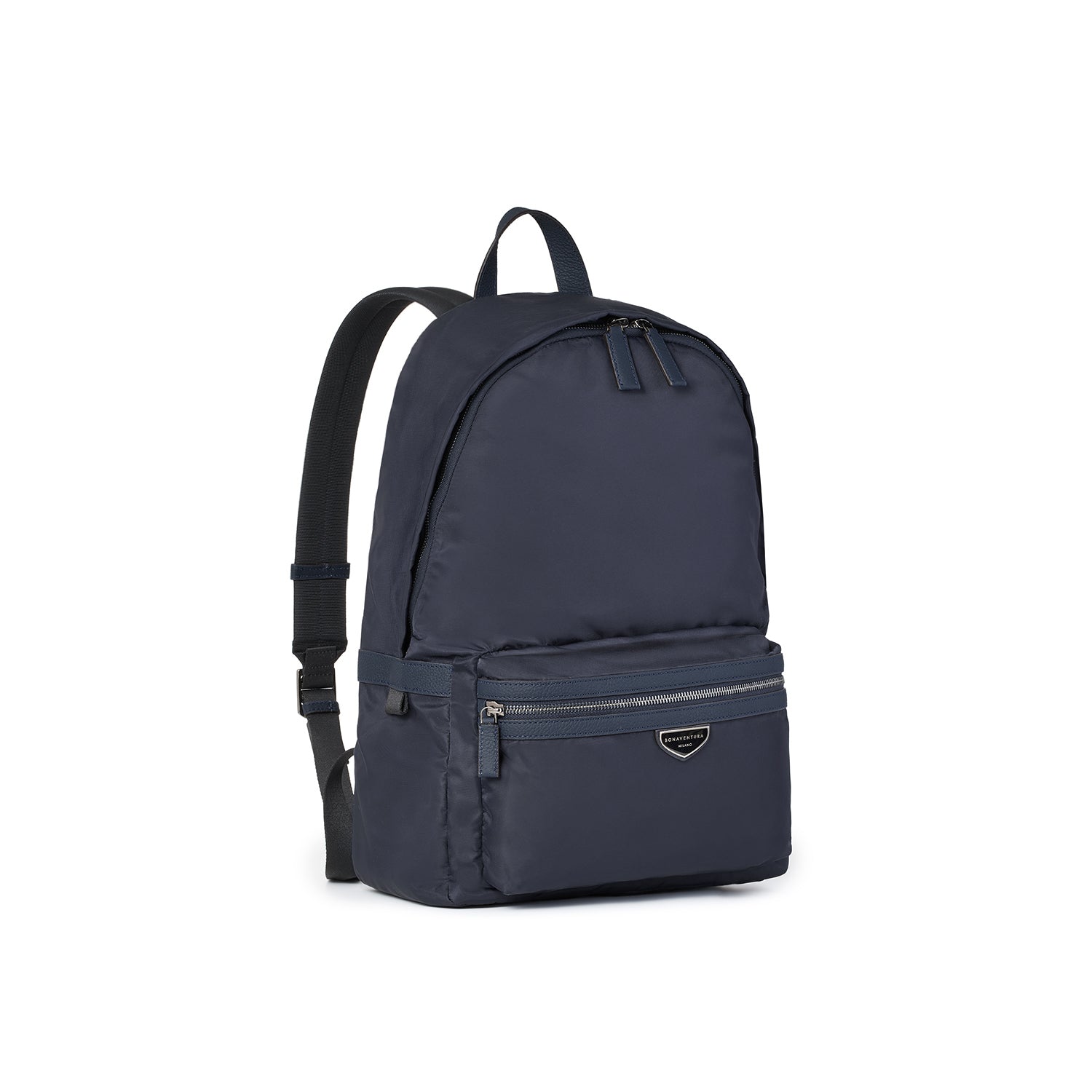 Celeste Backpack with Zip Nylon (Navy × Etoupe)