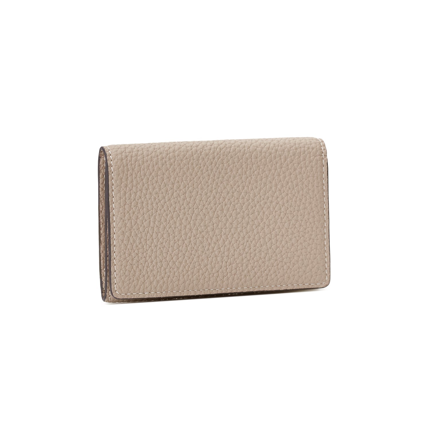 Business Card Case with Sleeve Bottalato Leather (Greige × Yellow)