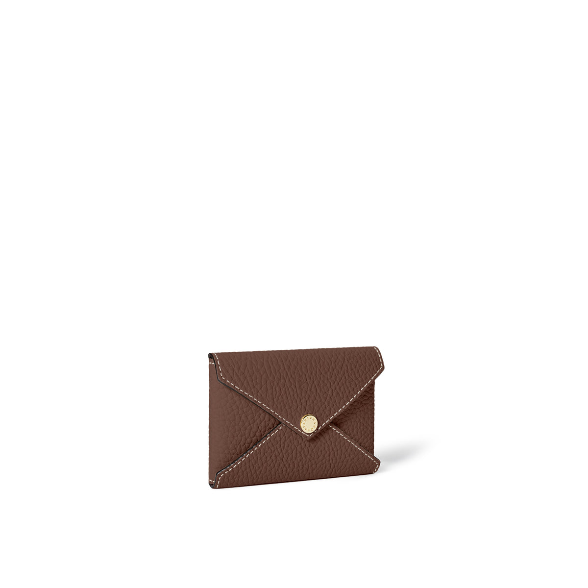 Envelope Card Case Shrink Leather (Chestnut)