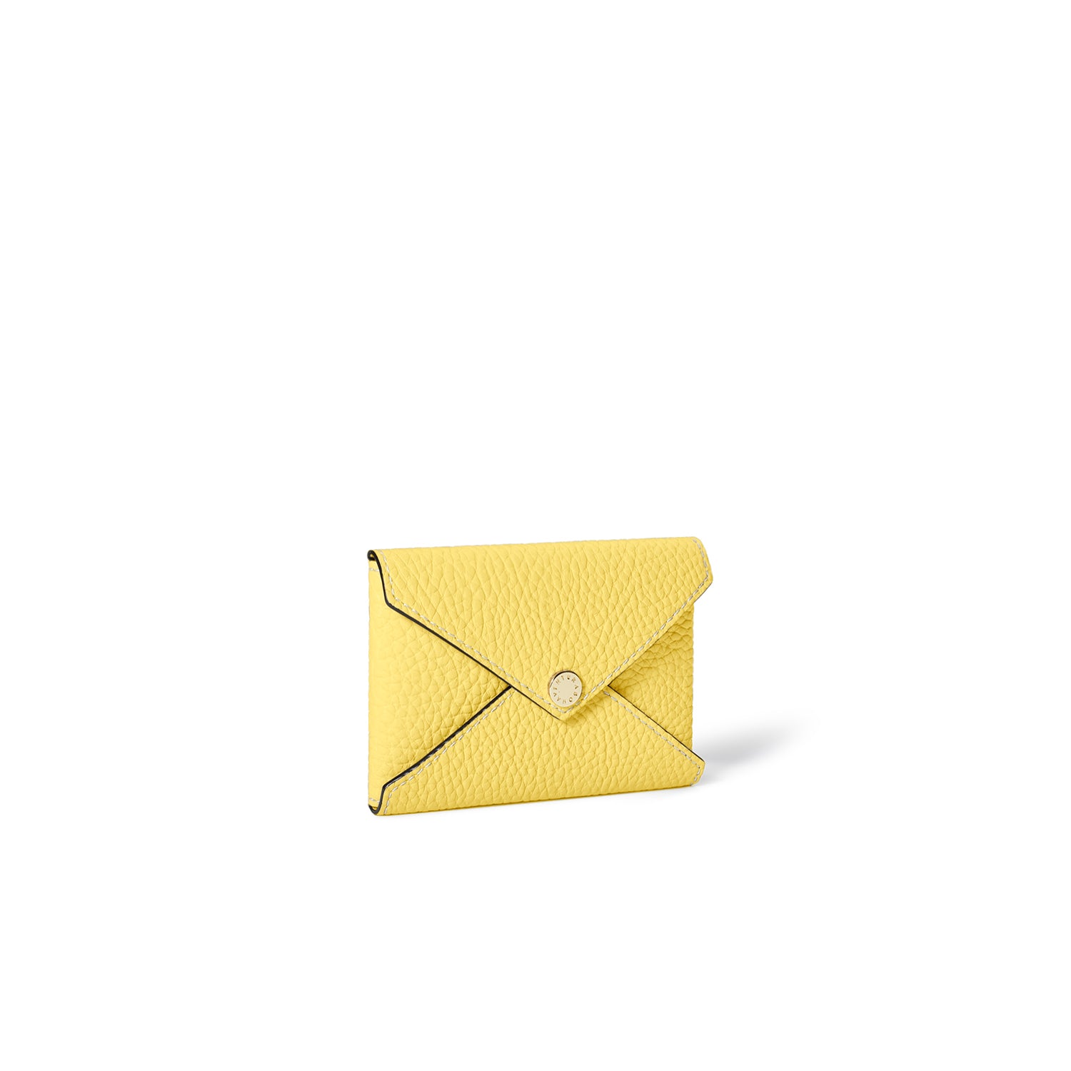 Envelope Card Case Shrink Leather (Yellow)