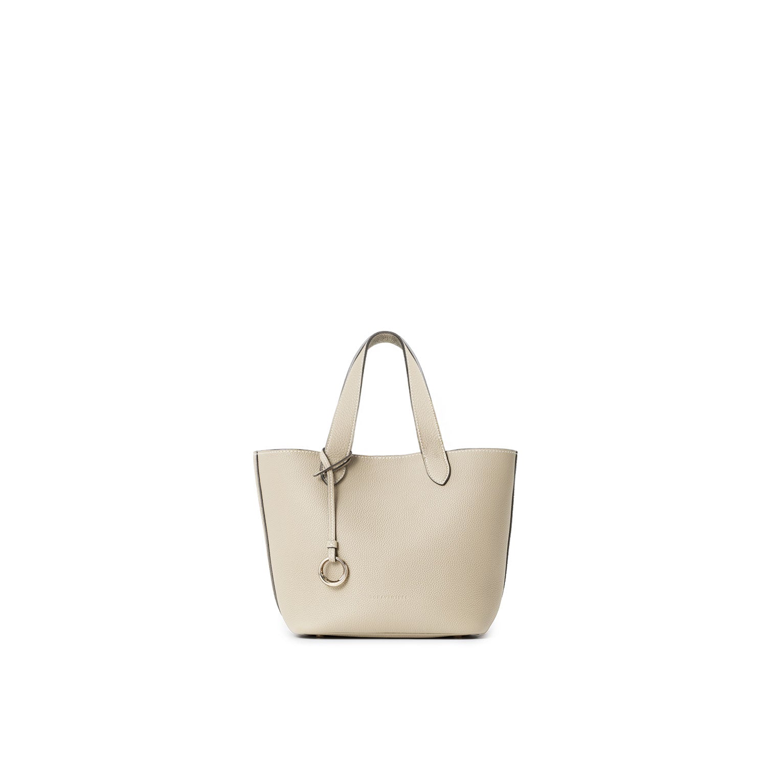 Alina 2-way Tote Bag Small Shrink Leather Small (Ivory - Small)