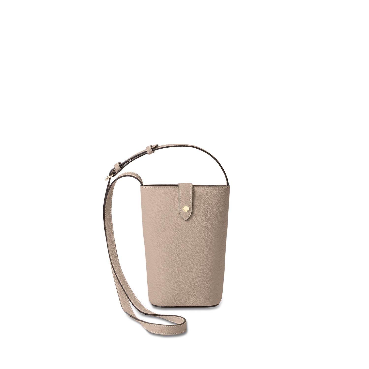 Lara Crossbody Bag Shrink Leather (Greige)