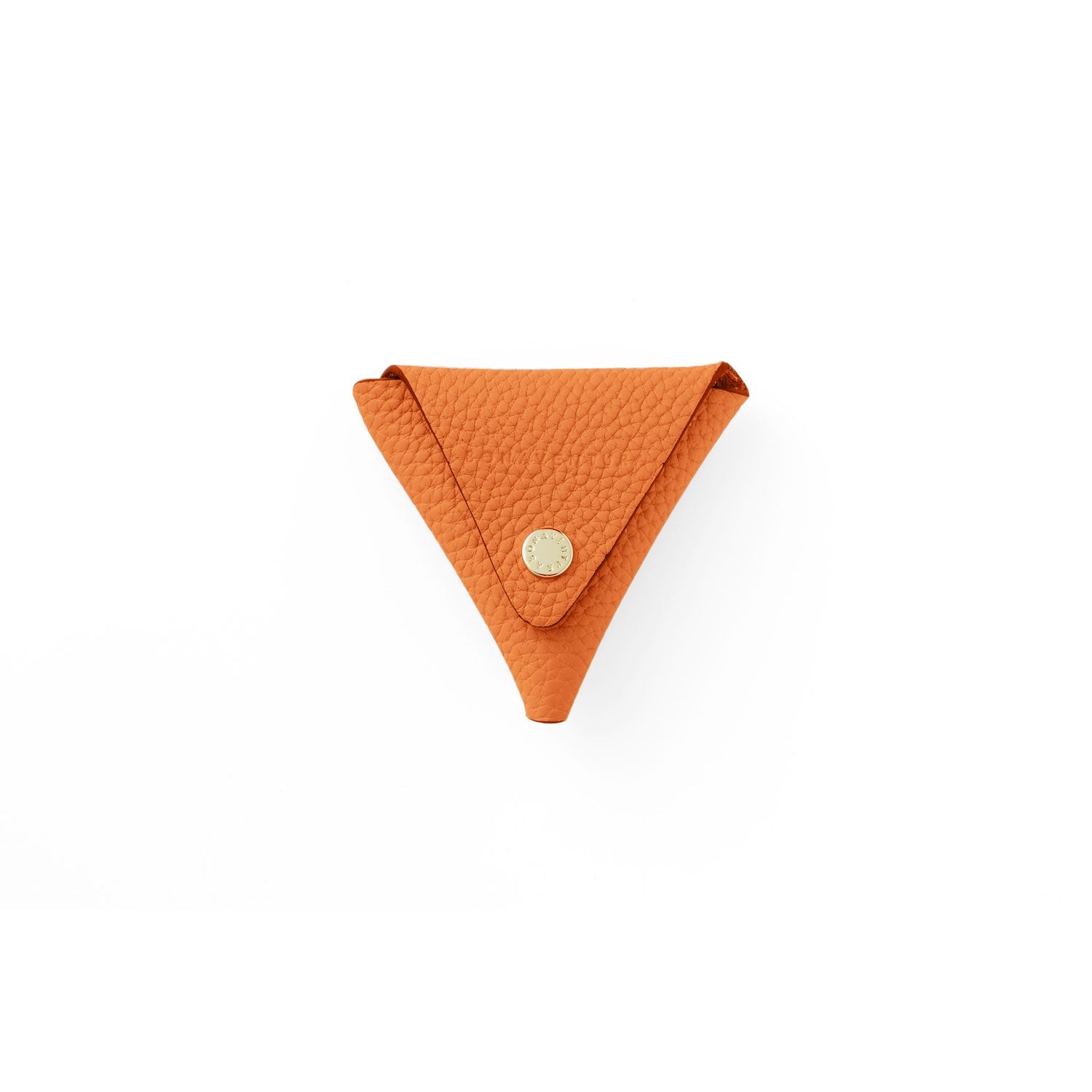 Triangle Coin Case Bottalato Leather (Orange)