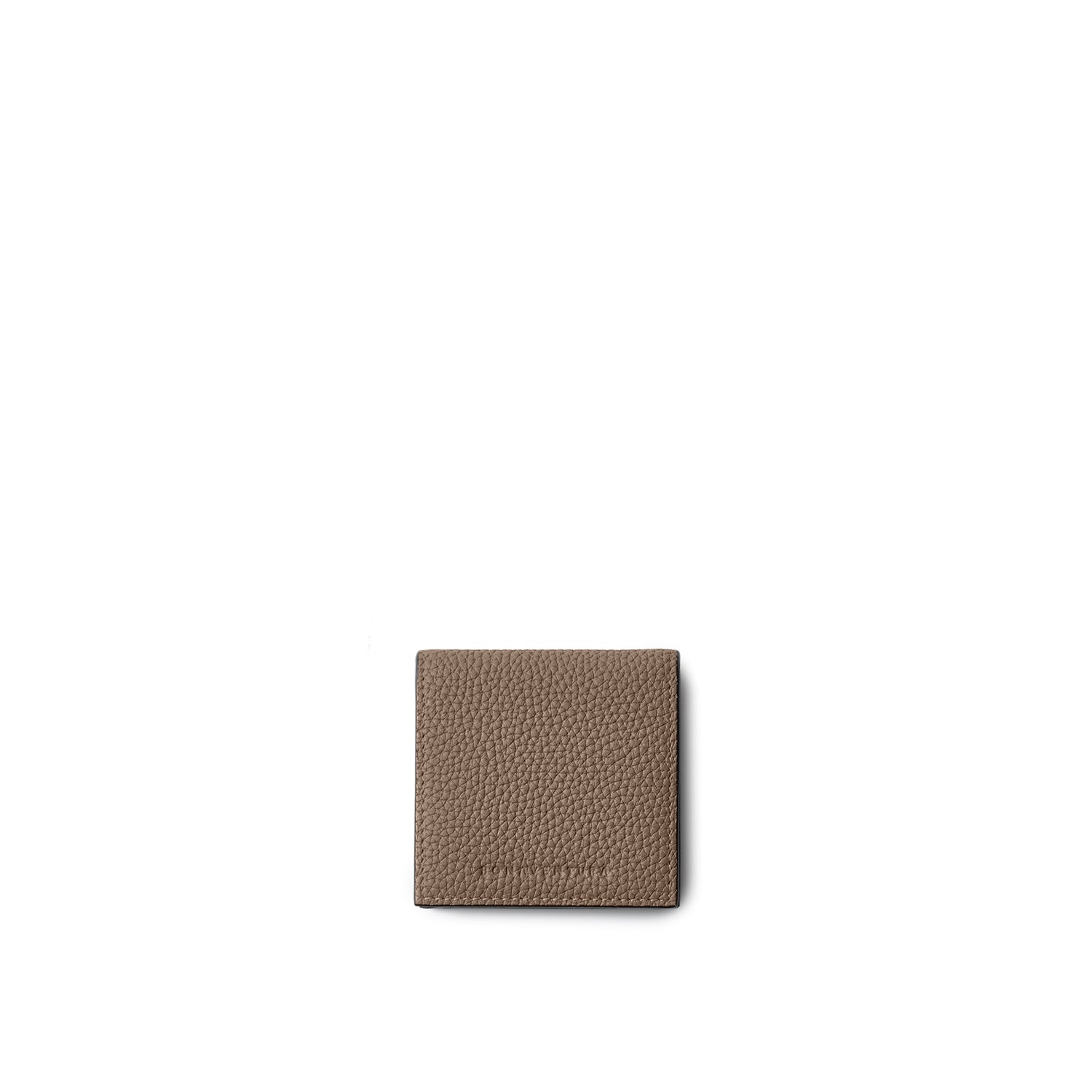 Foldable Coin Case Shrink Leather (Etoupe)