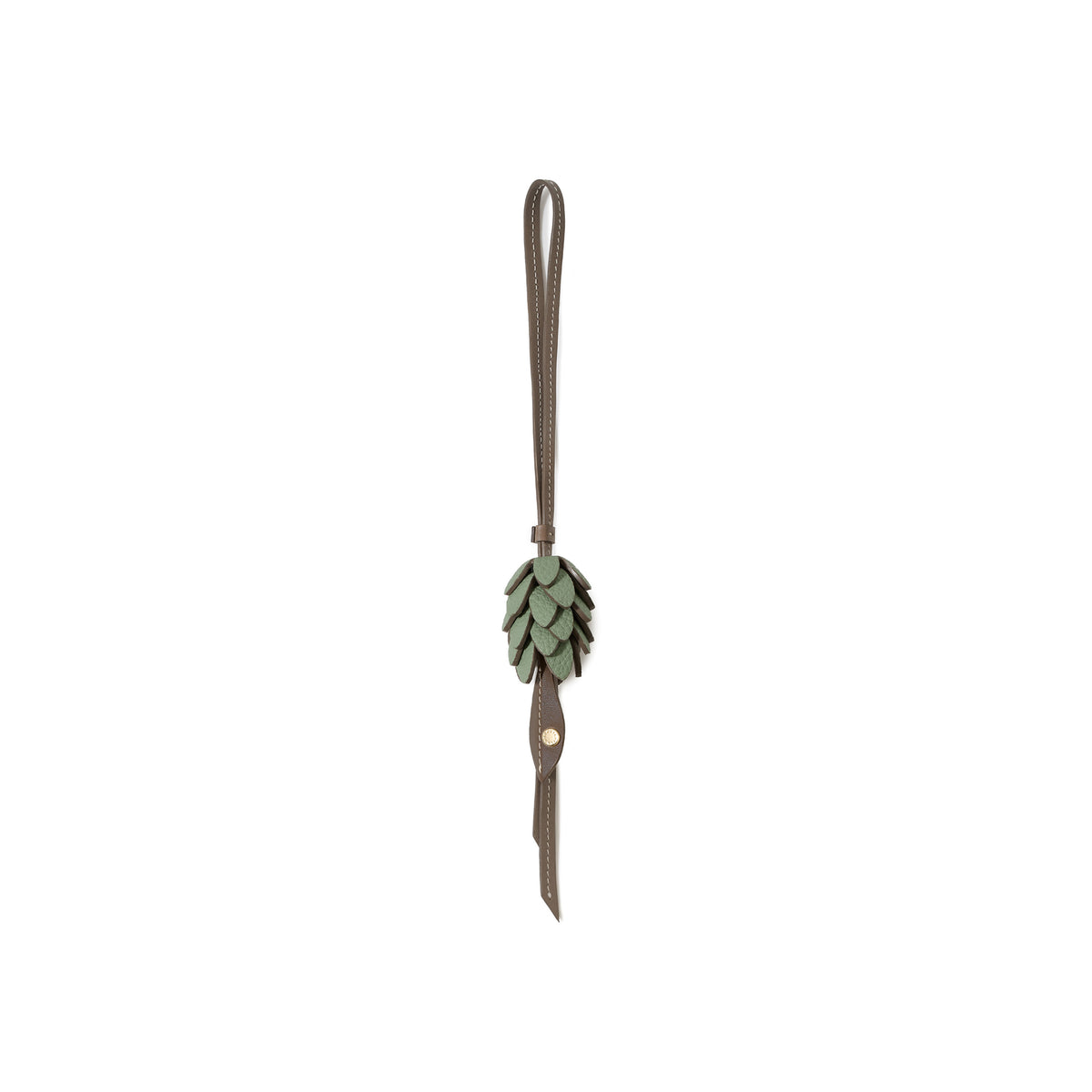 Animal Charm Pine Cone Shrink Leather (Atmos Green × Etoupe)