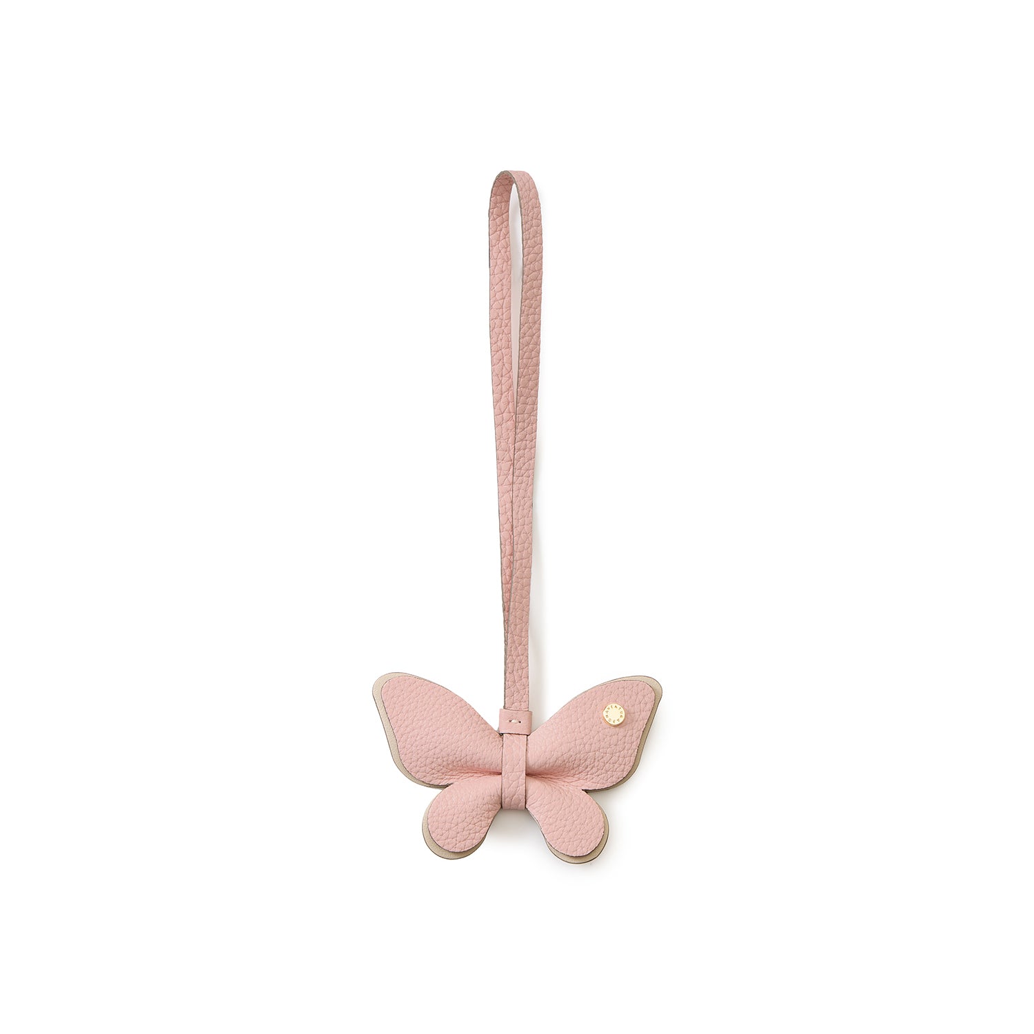 Animal Charm Butterfly Shrink Leather (Sakura Pink × Ivory)
