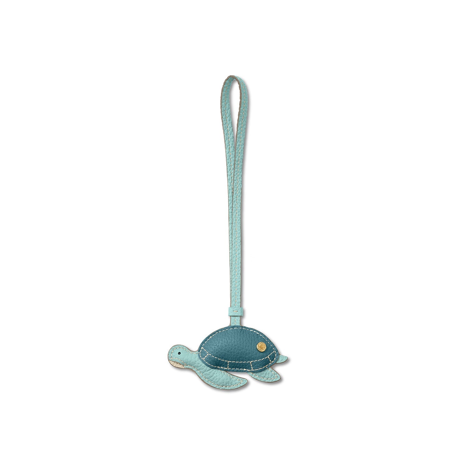 Animal Charm Turtle Shrink Leather (Mare Blue × Blue Cyan)