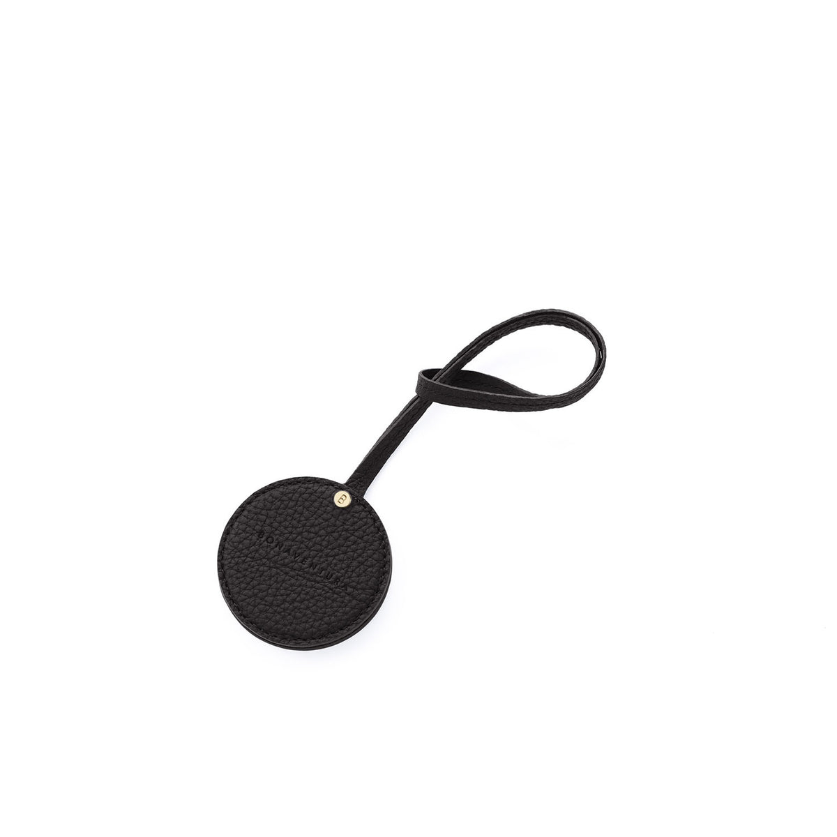 Compact Mirror Shrink Leather (Black)