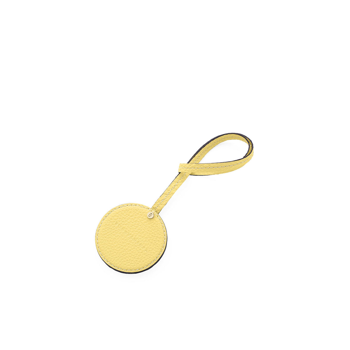 Compact Mirror Shrink Leather (Yellow)