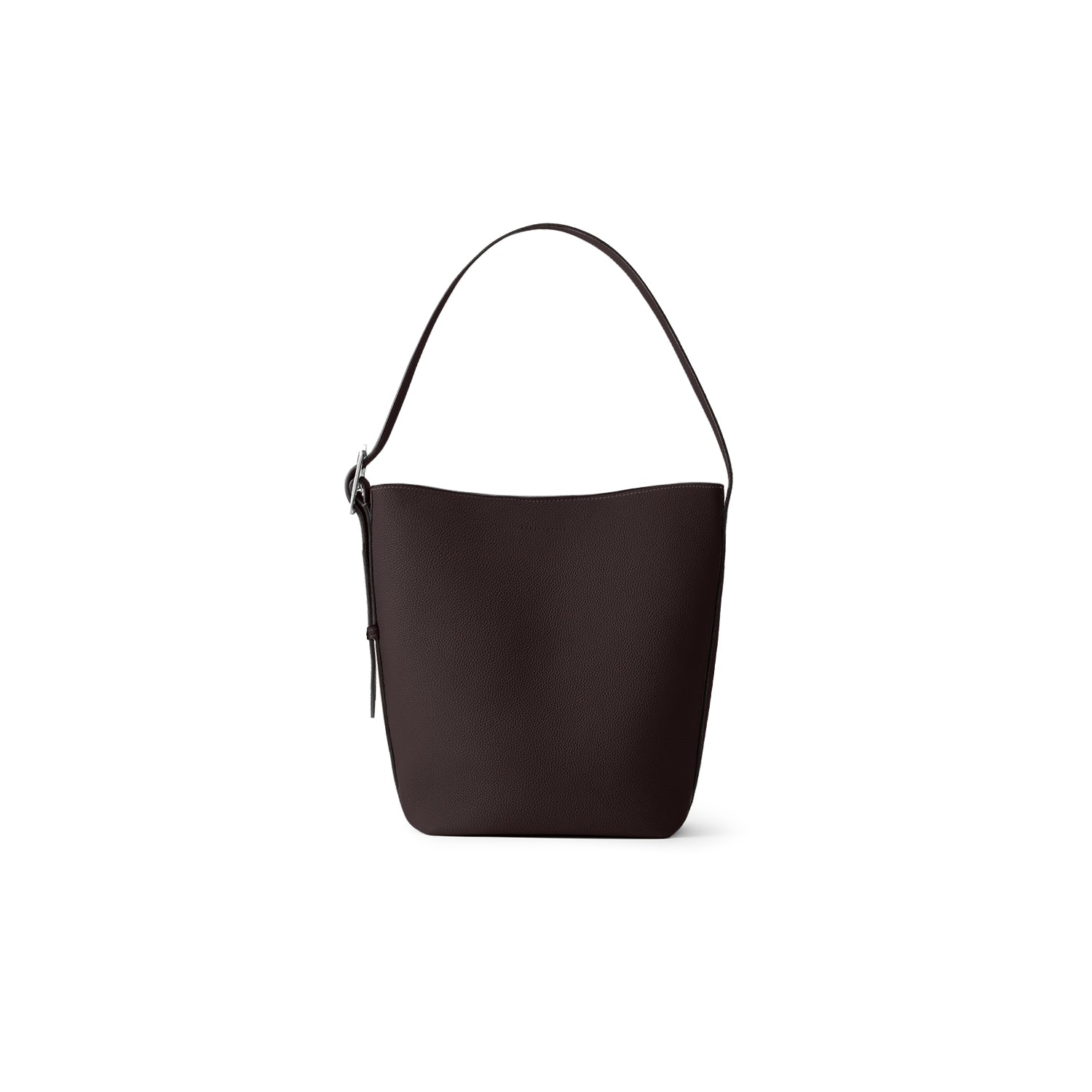 Mina Open Bucket Bag Shrink Leather (Chocolate Brown - Small)