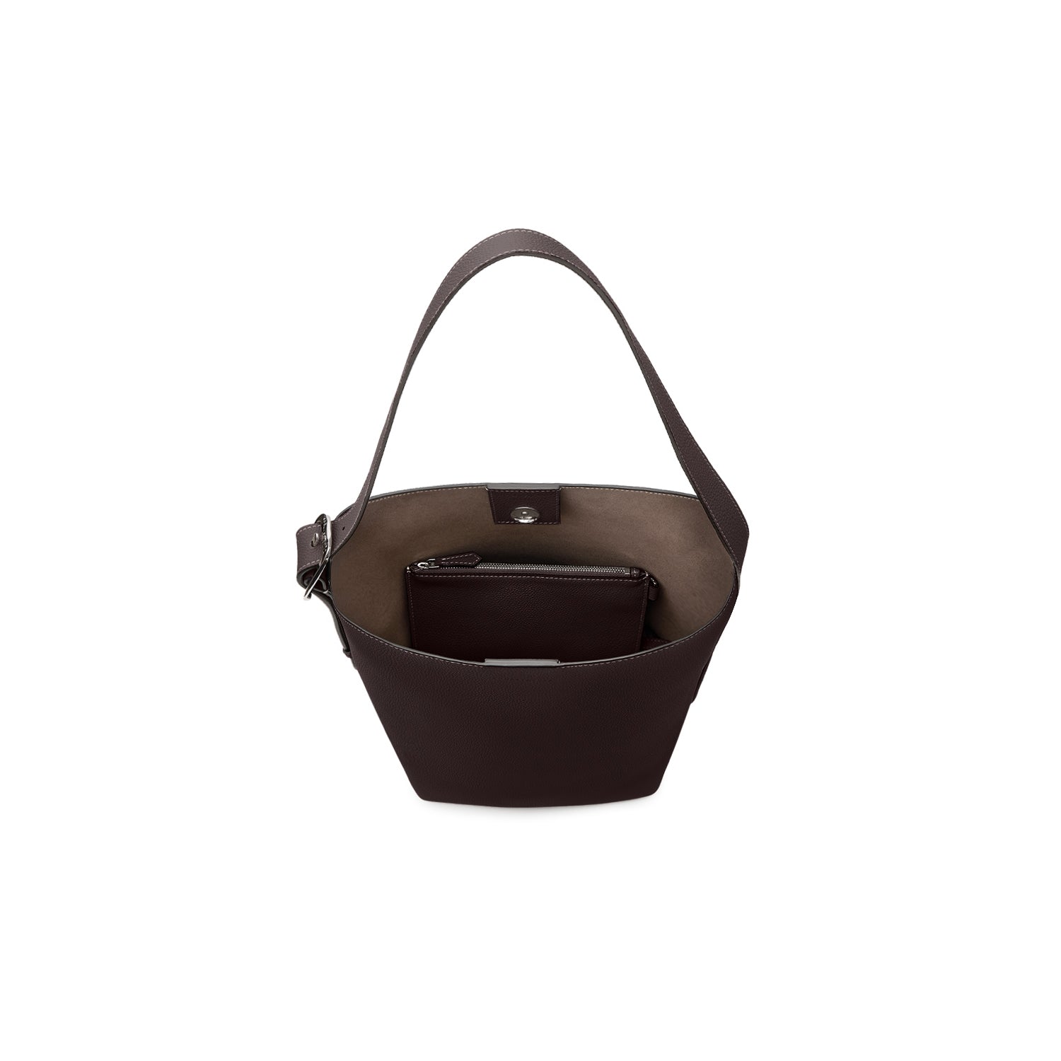 Mina Open Bucket Bag Shrink Leather