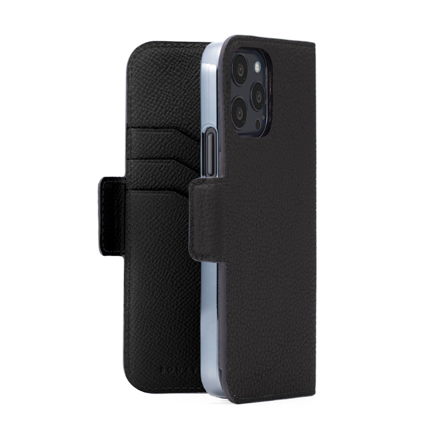 iPhone 13 Pro Stand Diary Case Bottalato Leather (Black)