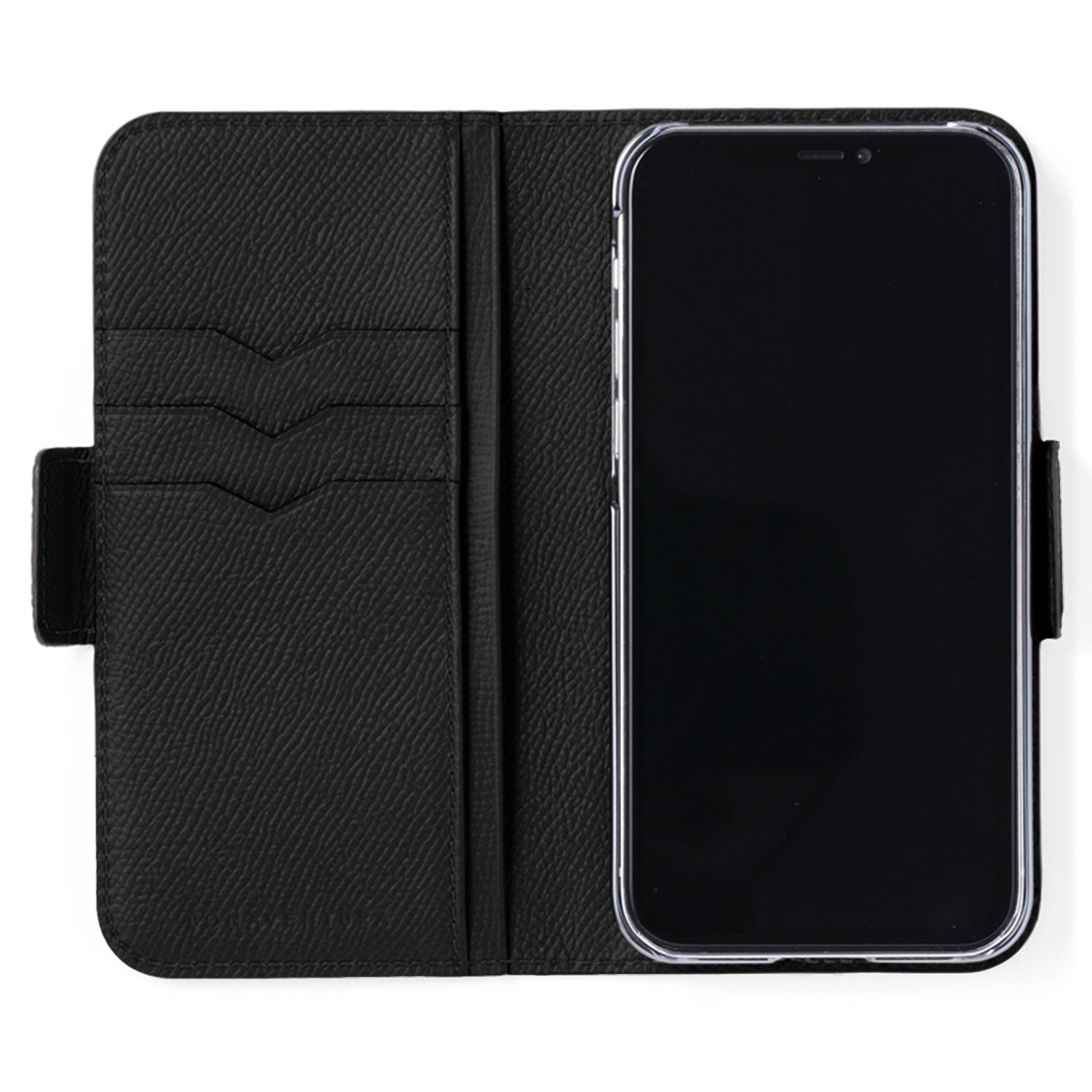 iPhone 13 Pro Stand Diary Hülle Genarbtes Leder