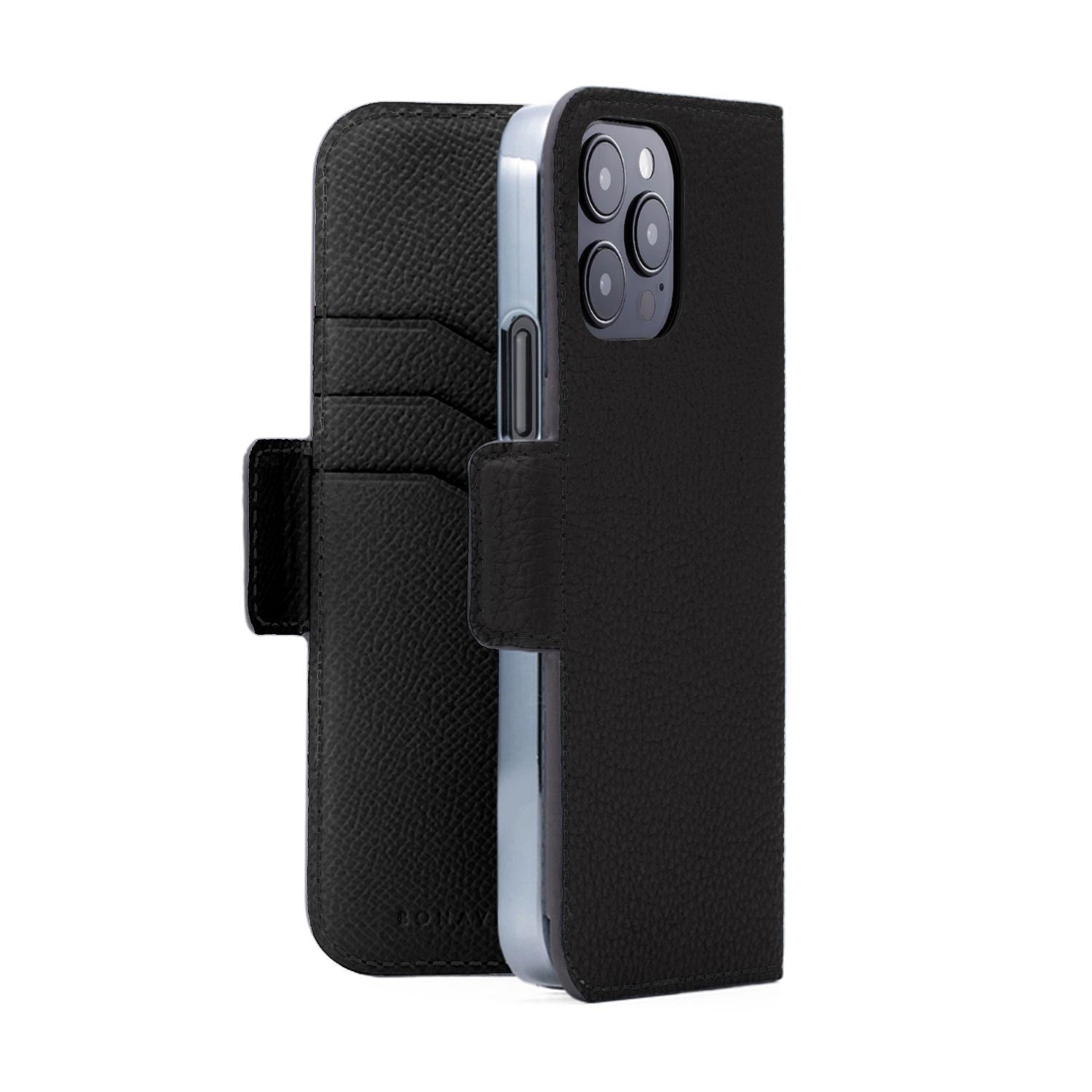 iPhone 14 Pro Stand Diary Case Bottalato Leather (Black)