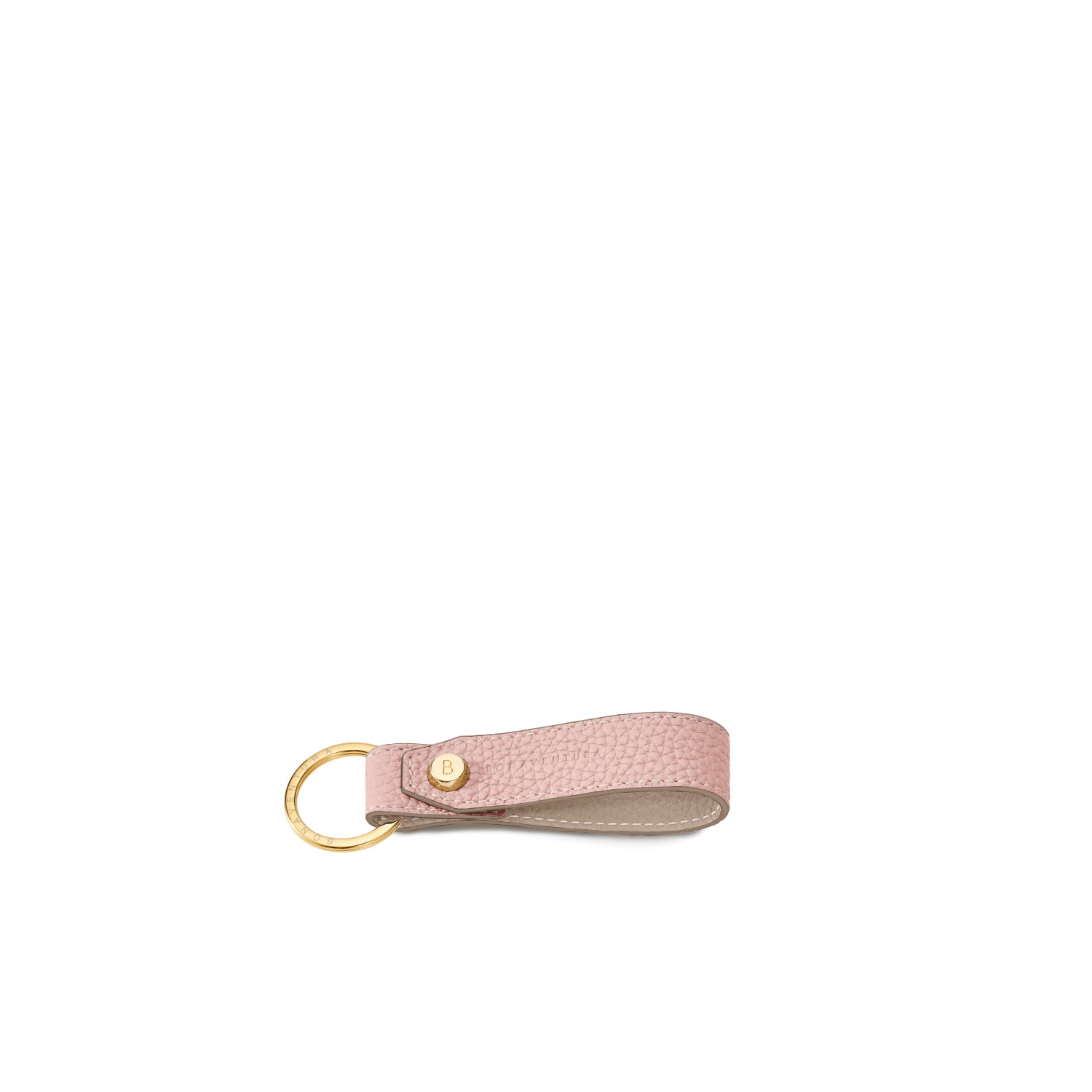 Key Holder Shrink Leather (Sakura Pink × Greige (Etoupe edge paint))