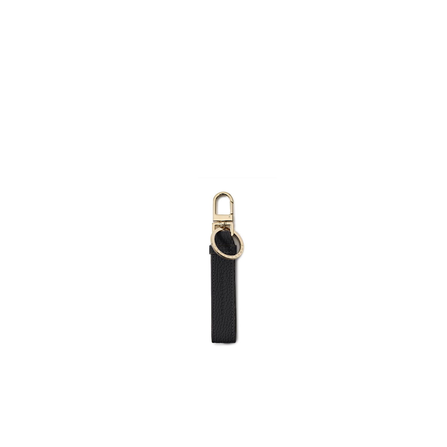 Leather Key Holder Shrink Leather (Black × Etoupe)