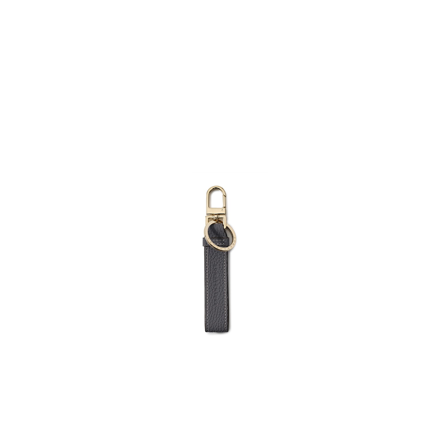 Leather Key Holder Shrink Leather (Charcoal Gray × True Gray)