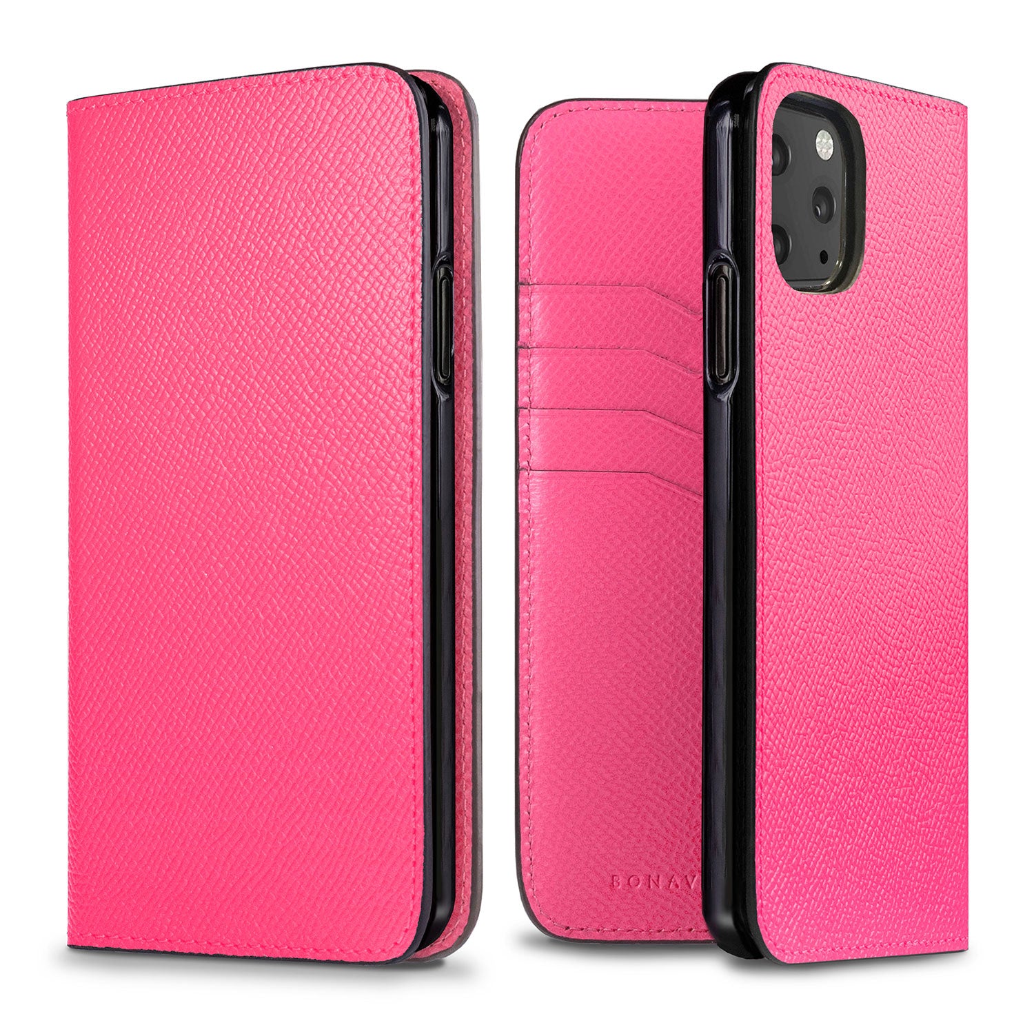 iPhone 11 Pro Max Diary Case Nobile Leather (Fuchsia Pink)