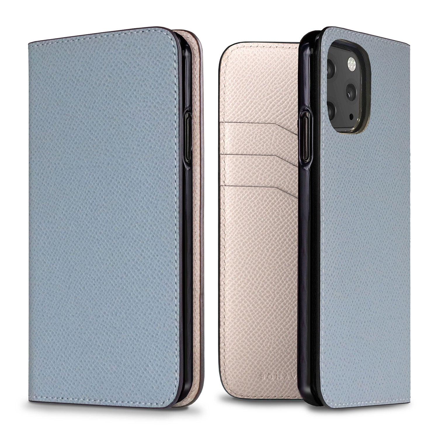 iPhone 11 Pro Diary Case Nobile Leather (Blue Lin × White)