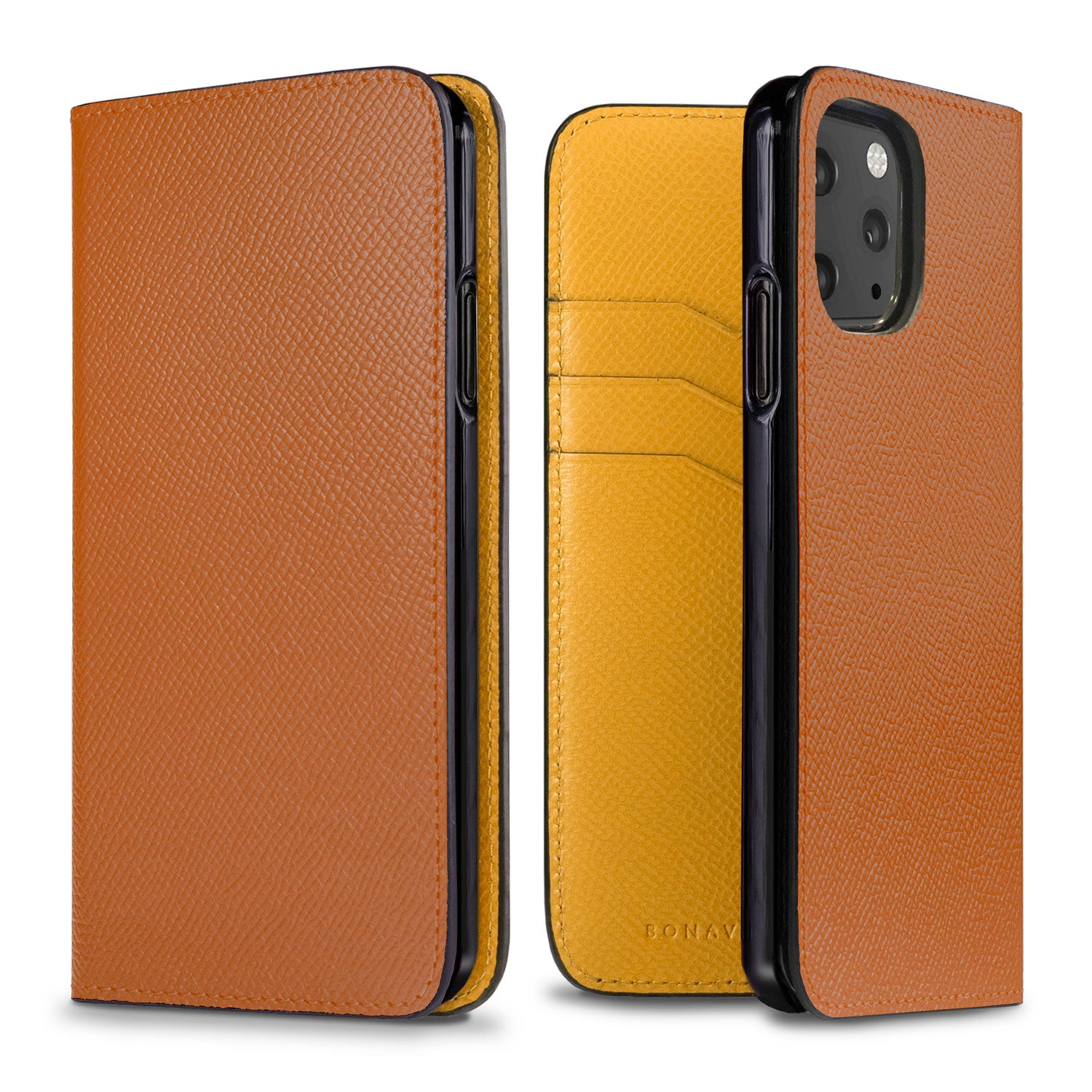 iPhone 11 Pro Diary Case Nobile Leather (Gold × Mimosa Yellow)